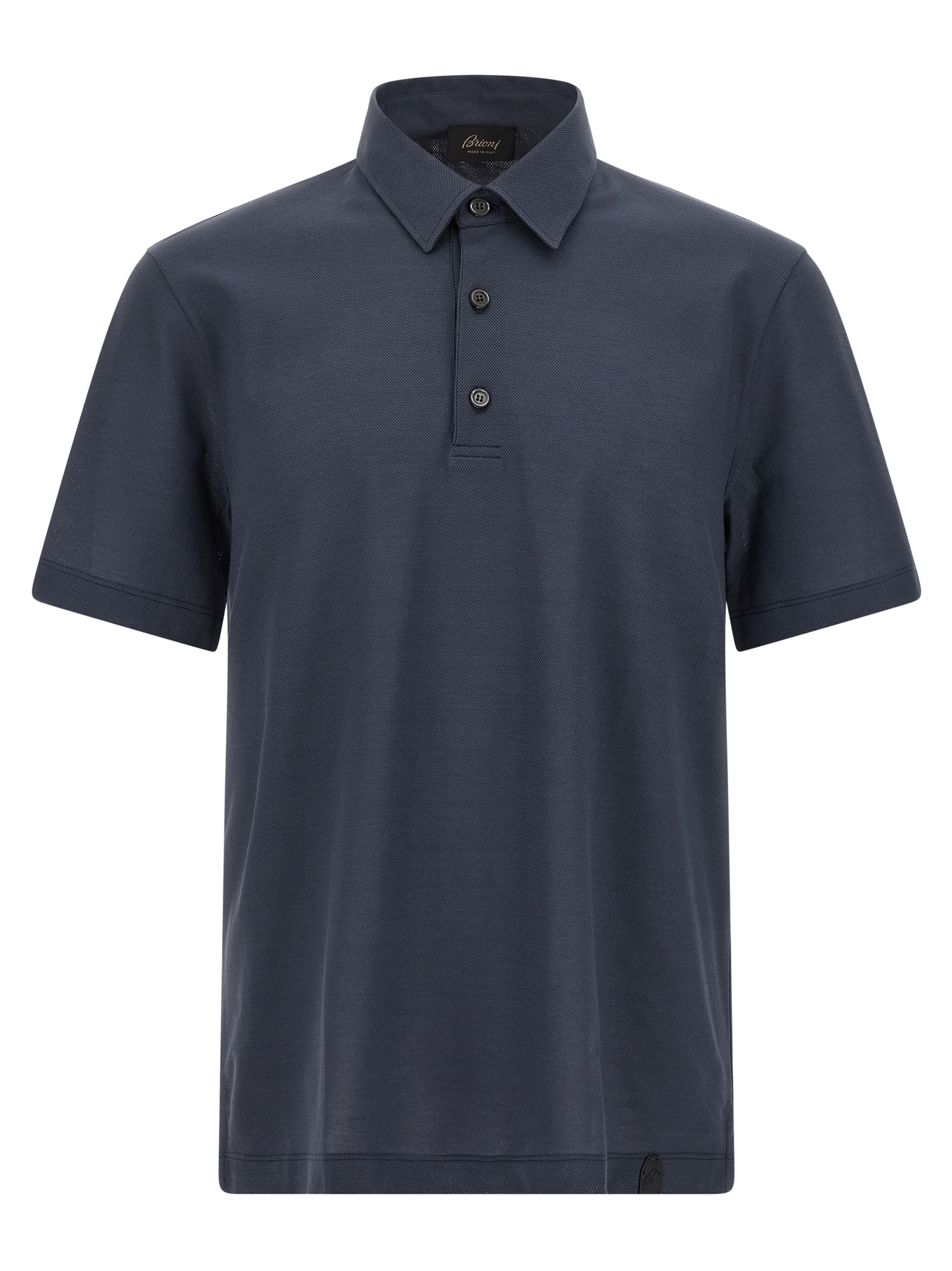 Blue Cotton Polo Shirt
