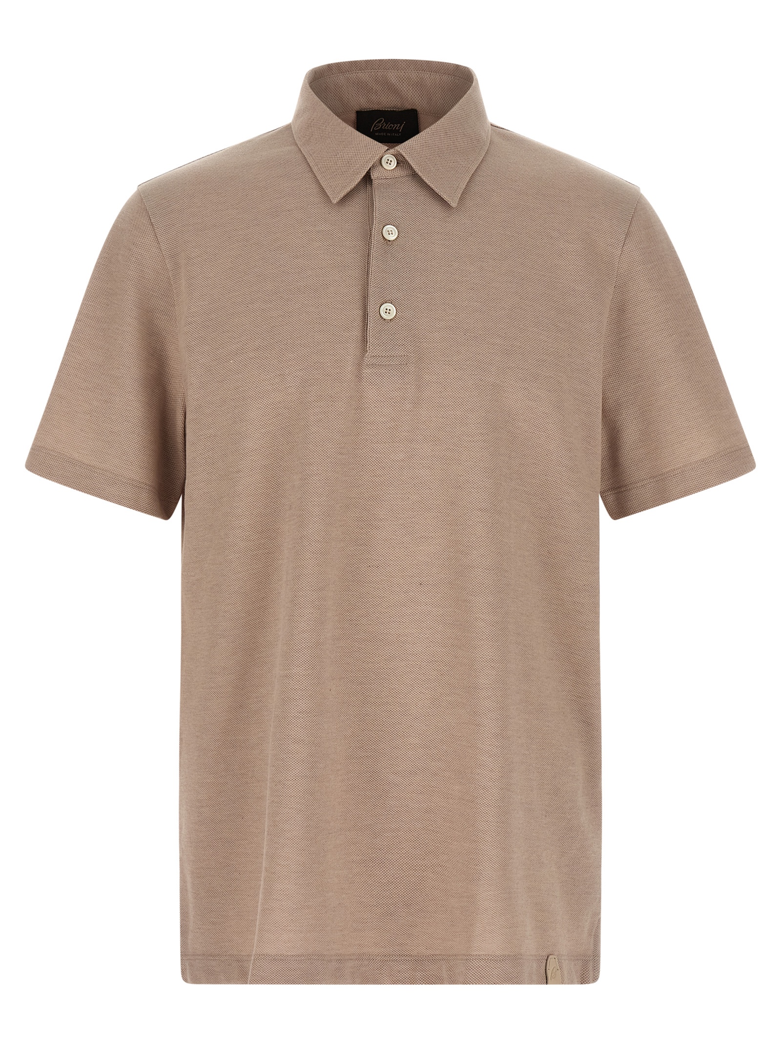 Beige Cotton Polo Shirt