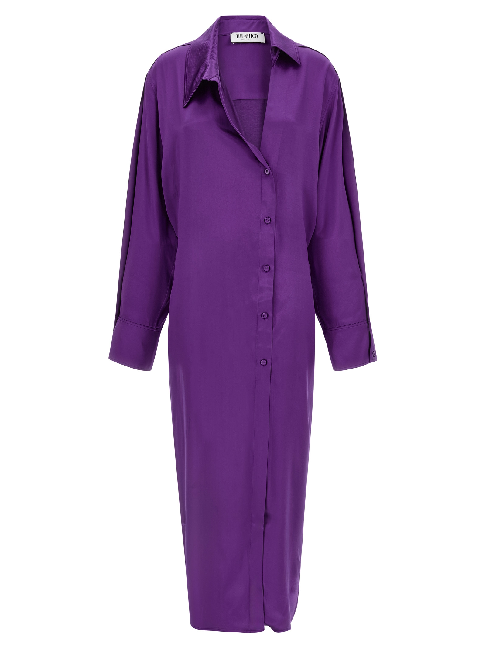 The Attico Purple Rayon Midi Dress - Women