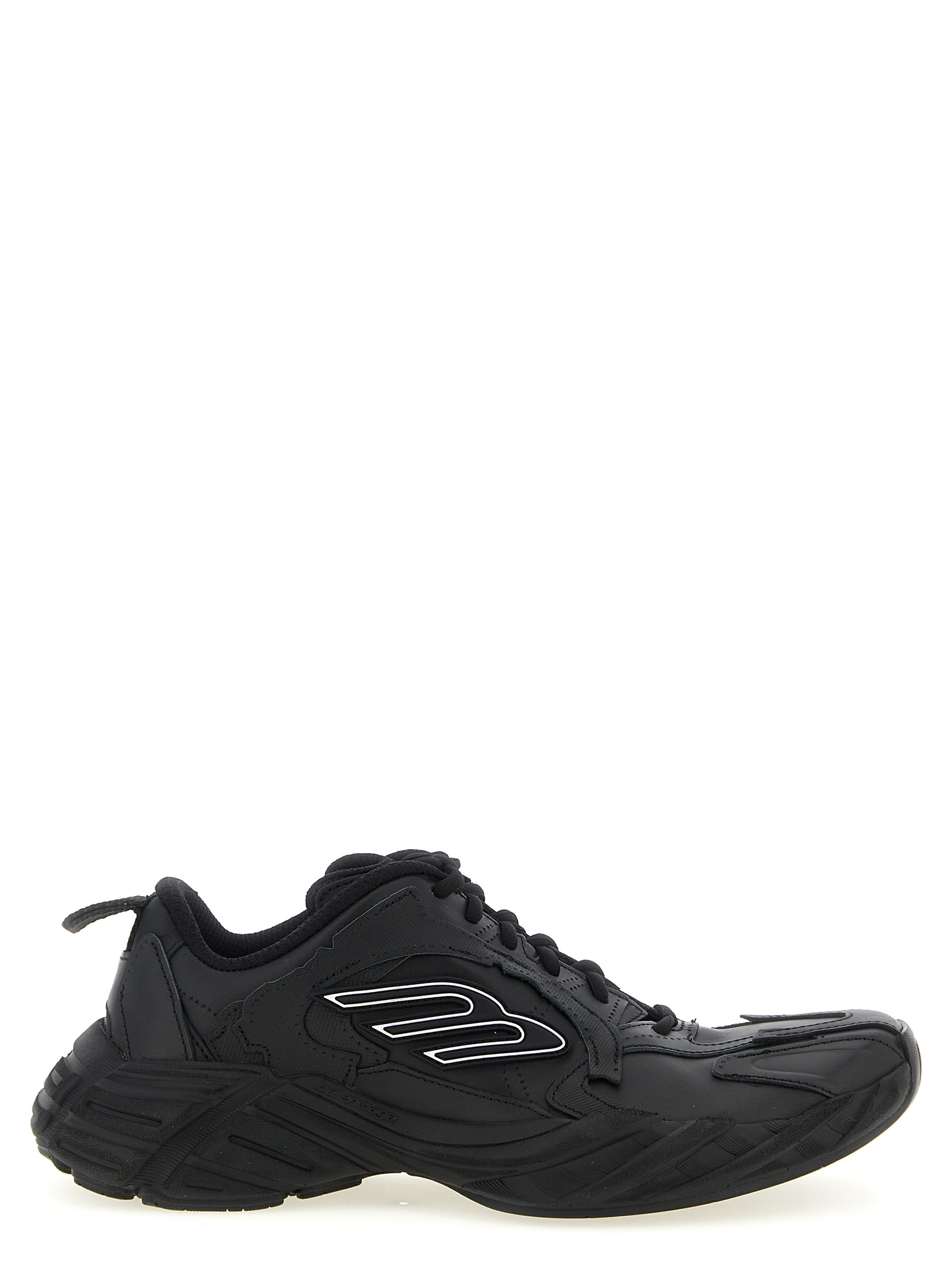 Black Calfskin Athletic Sneakers