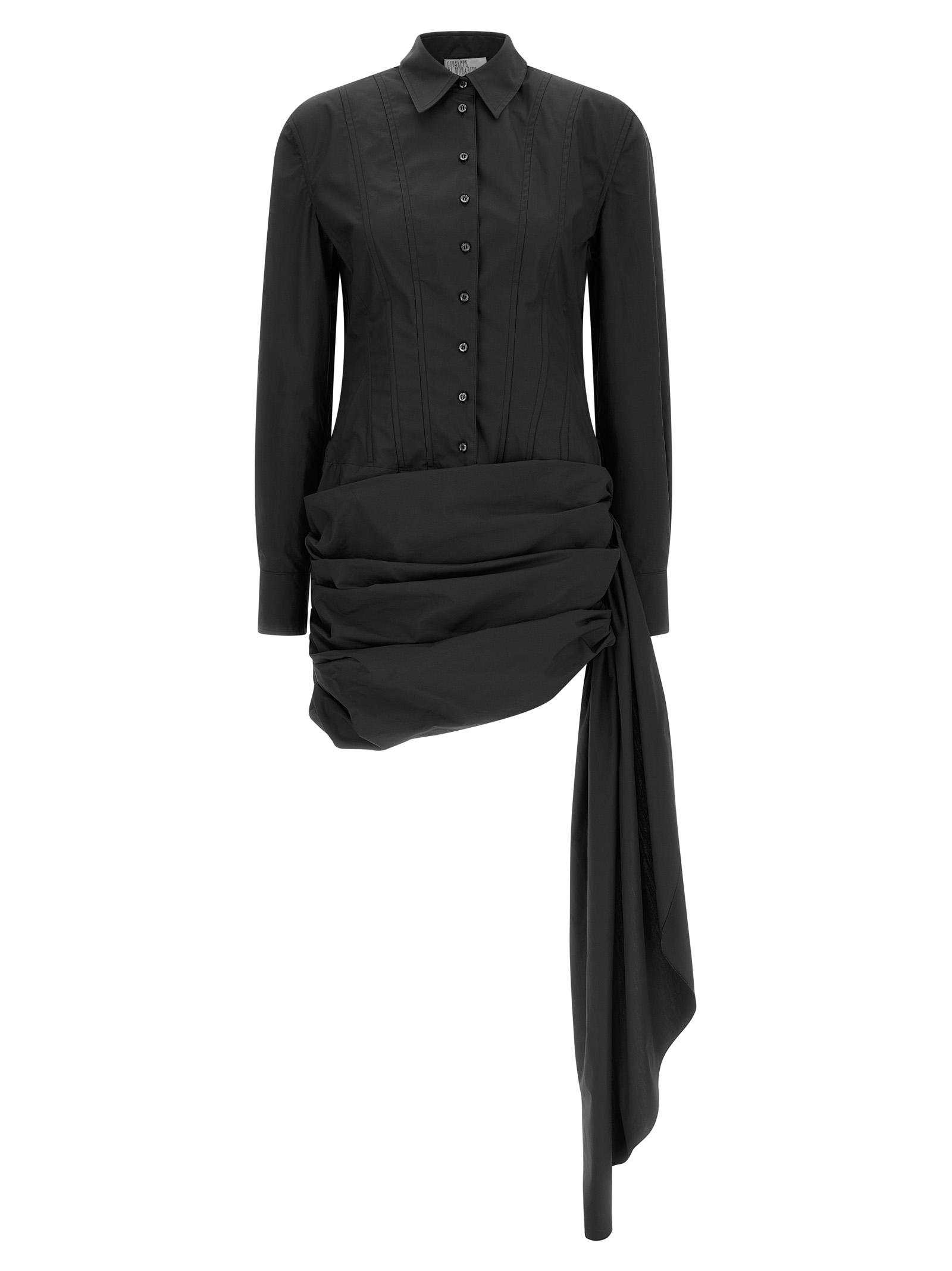 Black Cotton Short Dress