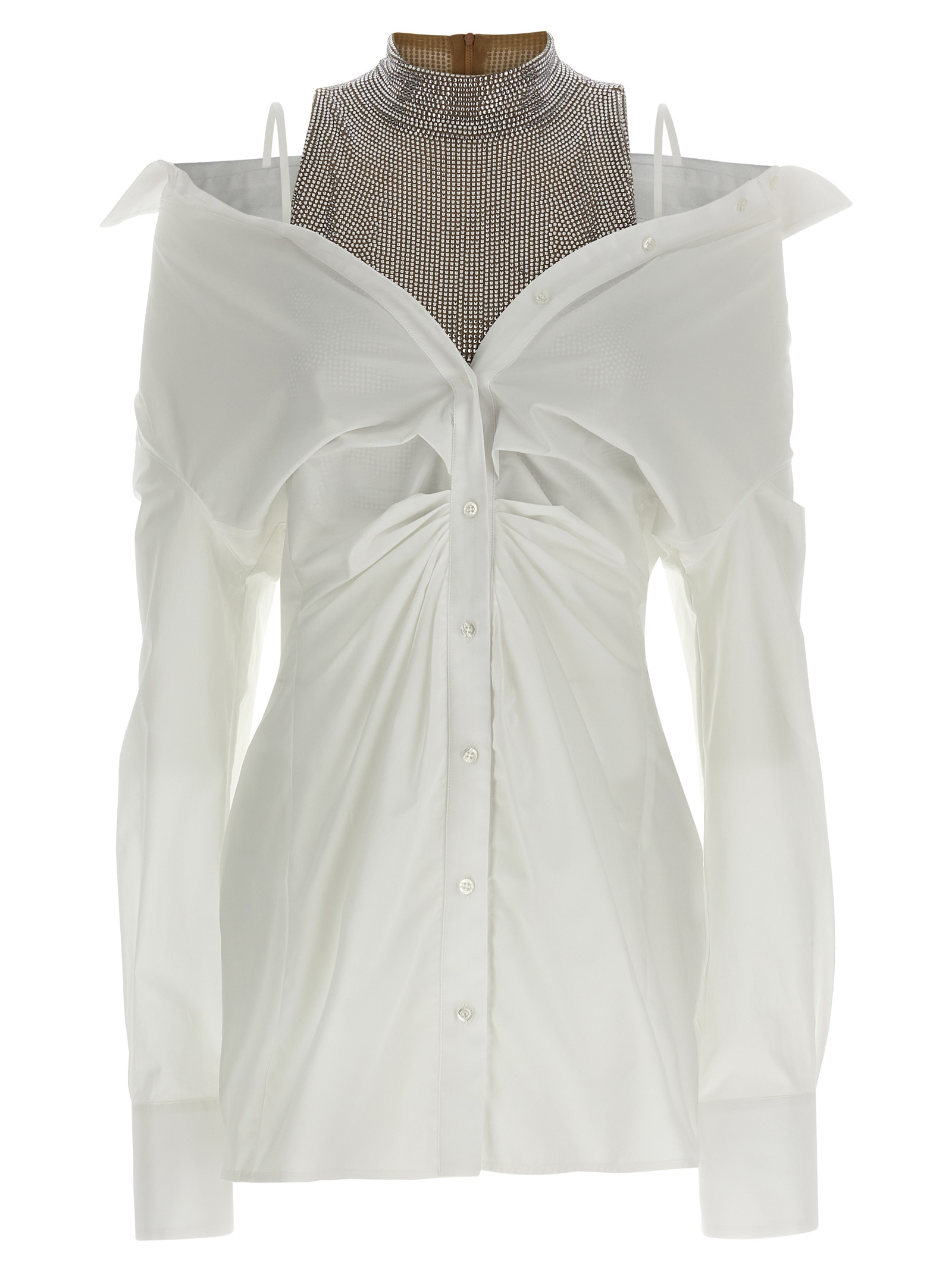 White Cotton Short Dress