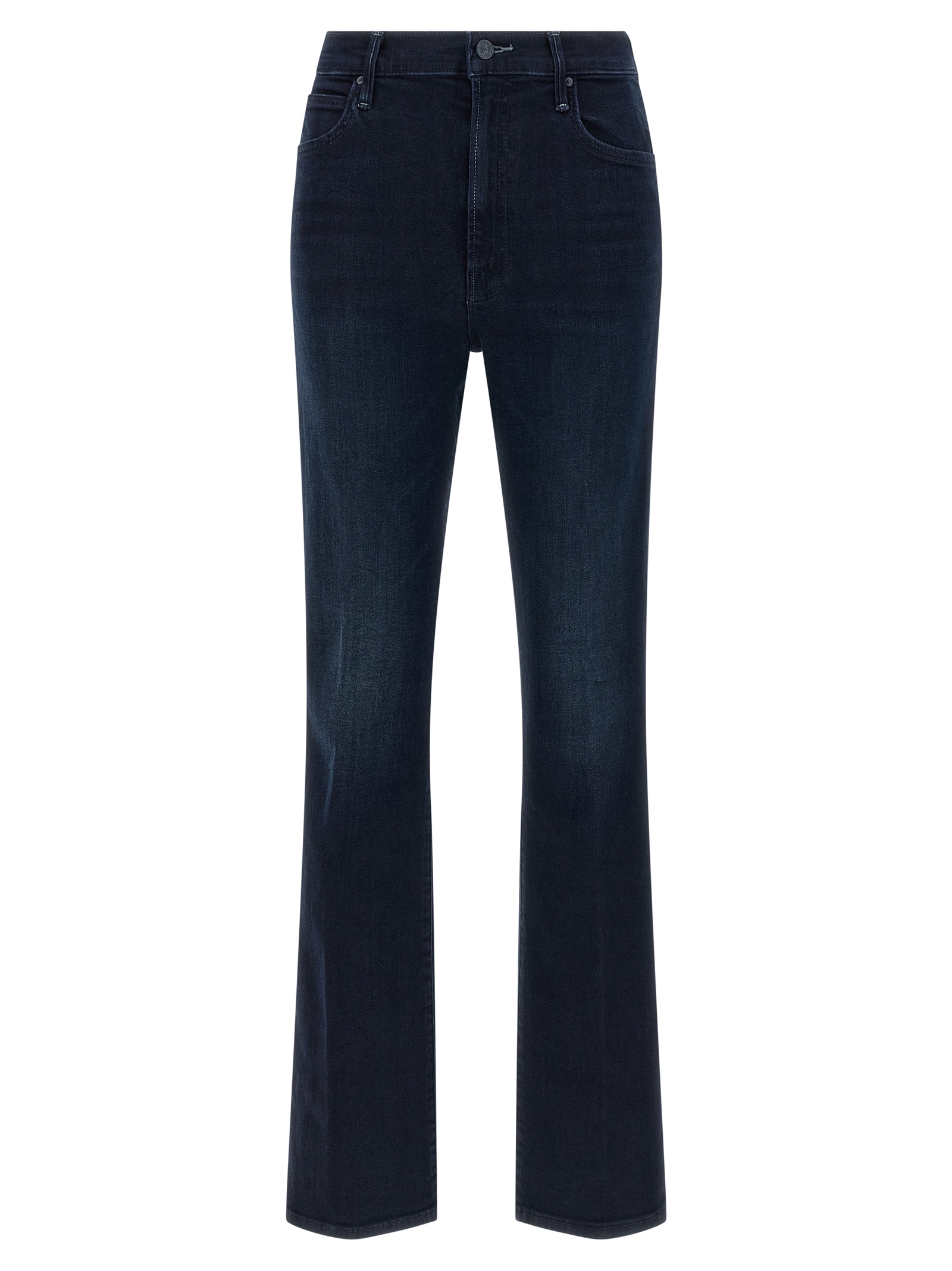 Blue Cotton Flared Jeans