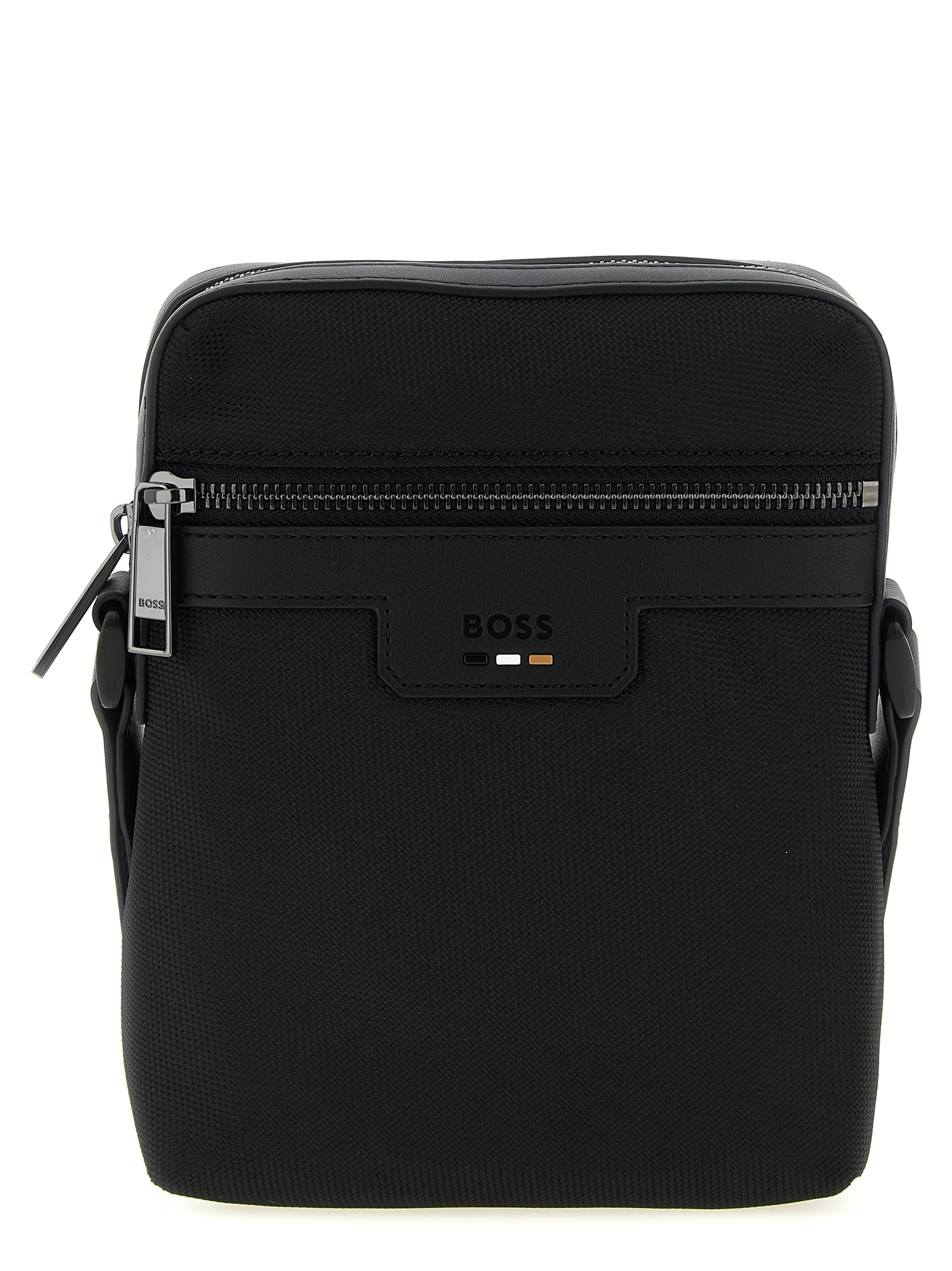 Black Polyester Crossbody Bag