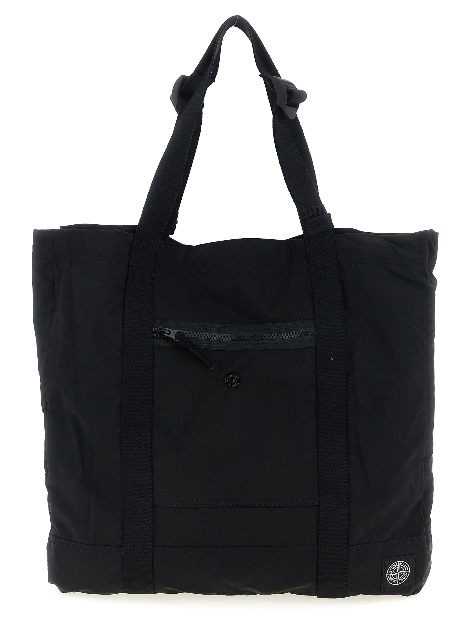 Stone Island Black Polyamide Tote Bag - Men