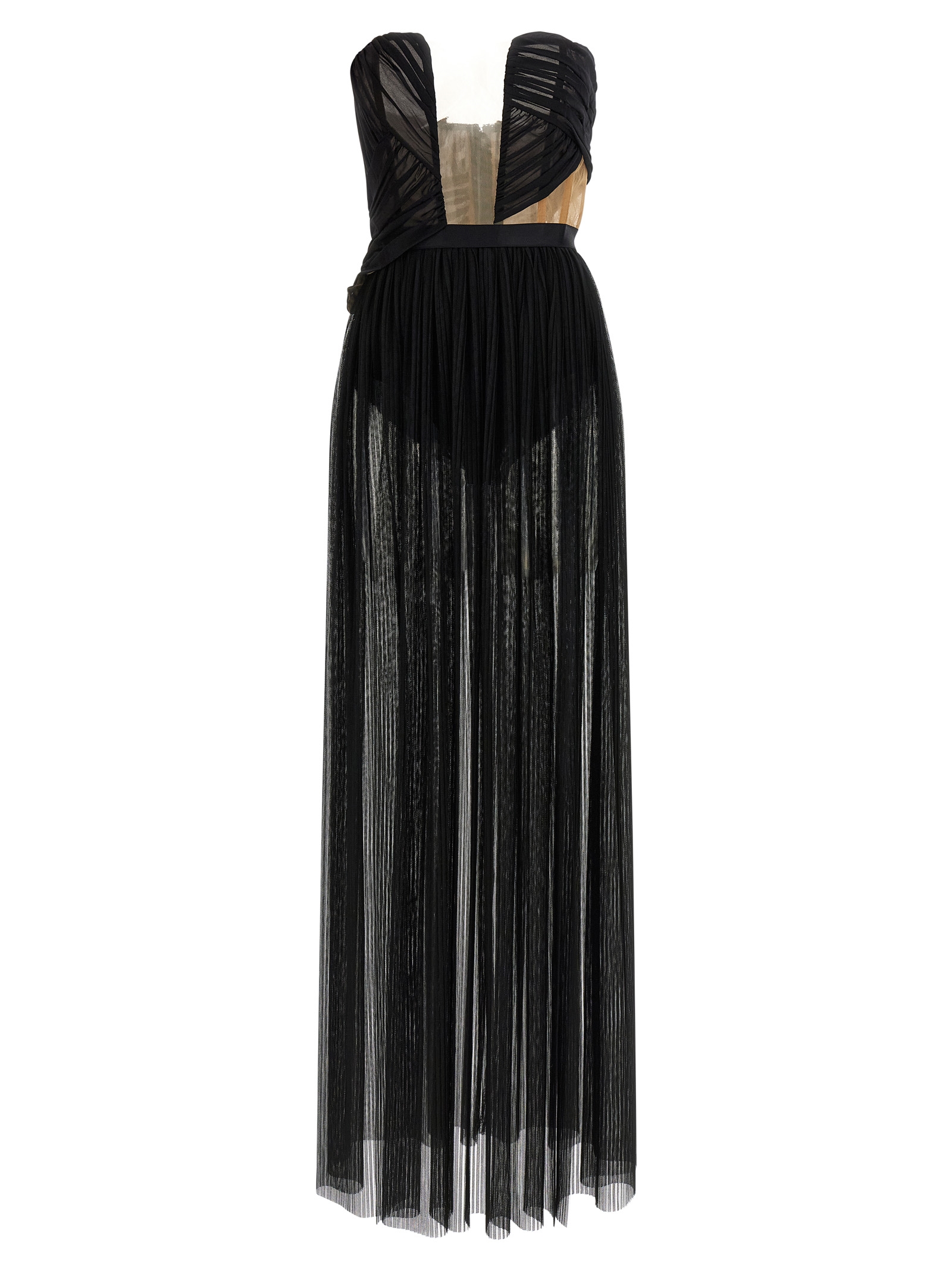 Black Viscose Long Dress