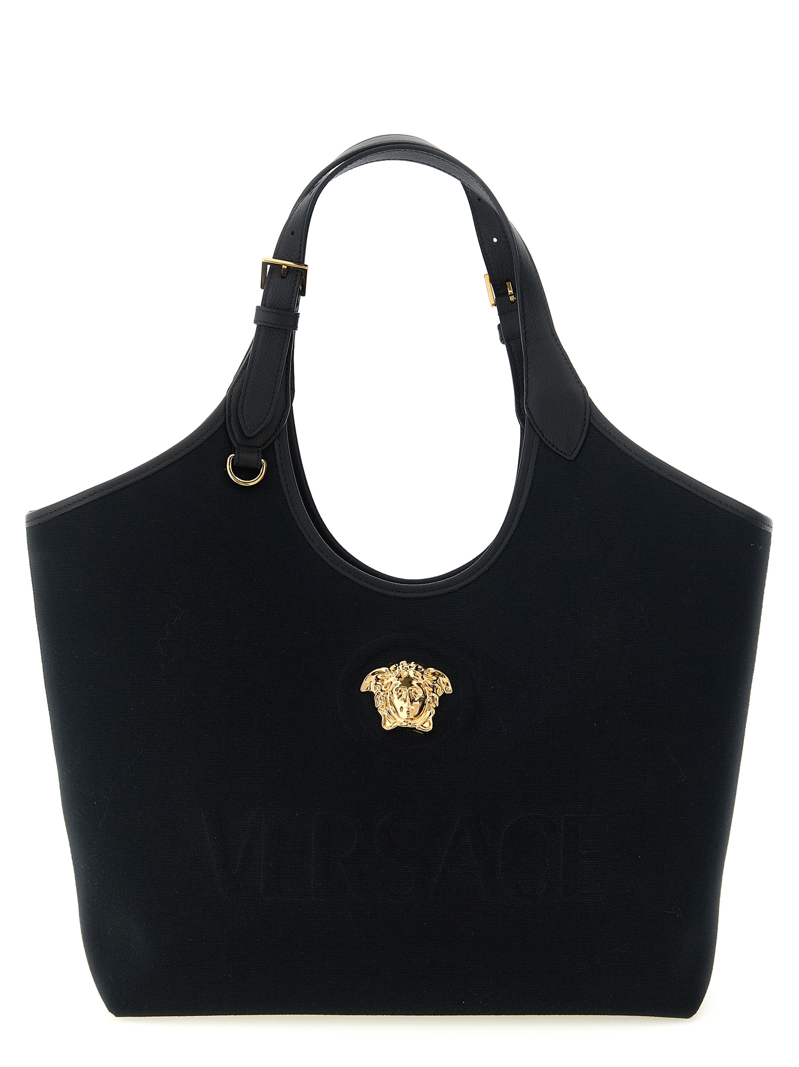 Versace Black Cotton Tote Bag - Women