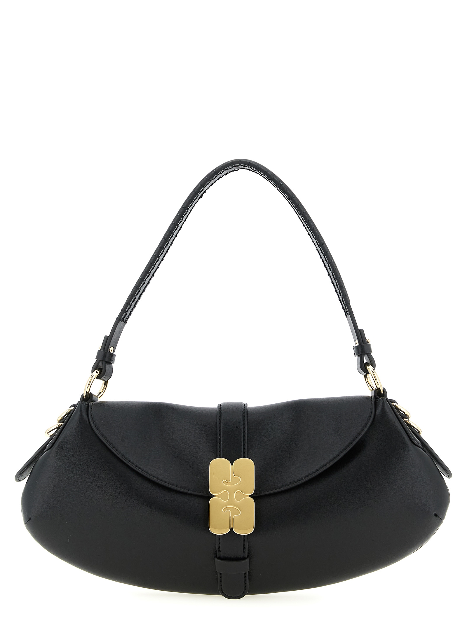Black Leather Shoulder Bag