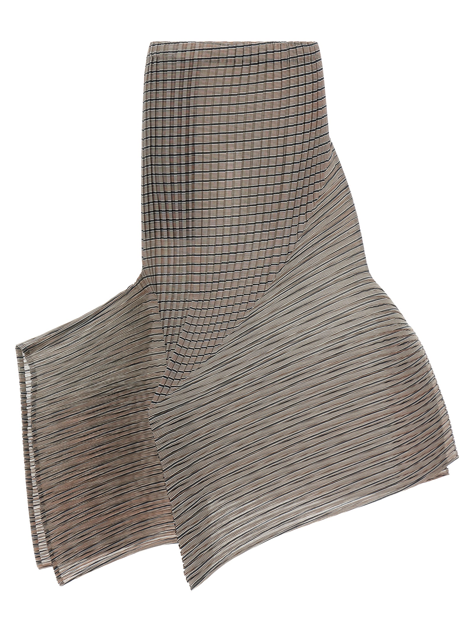 Brown Polyester Mini Skirt