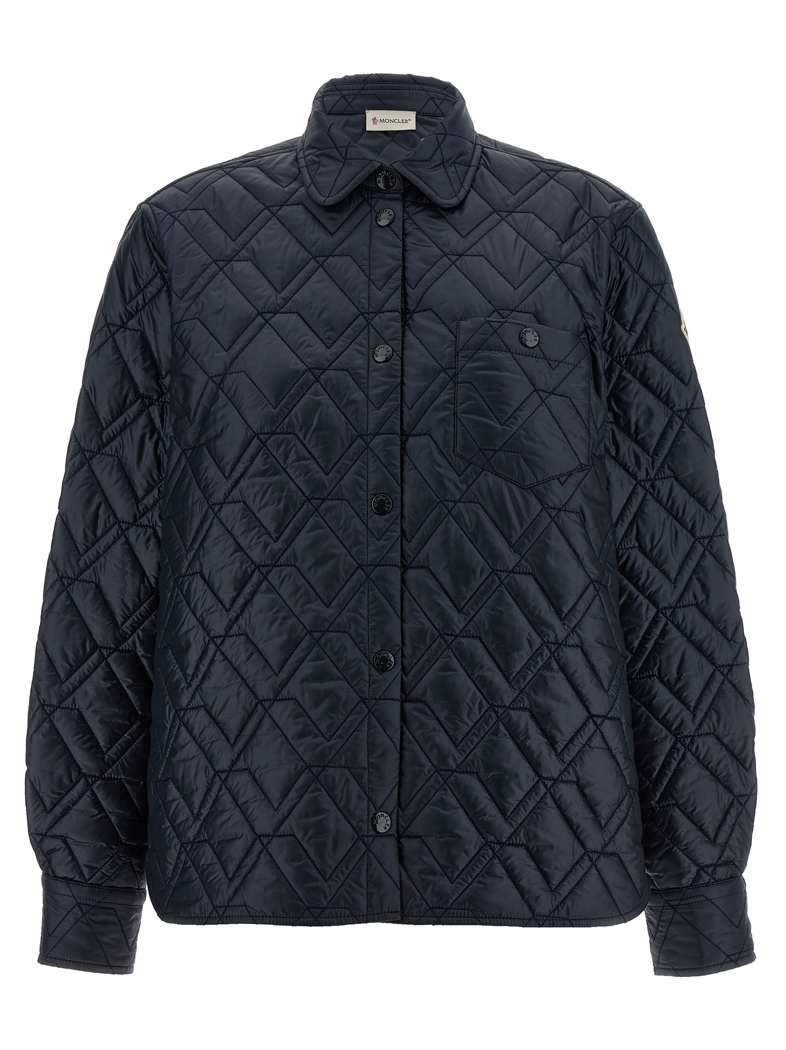 Moncler Blue Polyamide Shell Jacket Clothing - Women