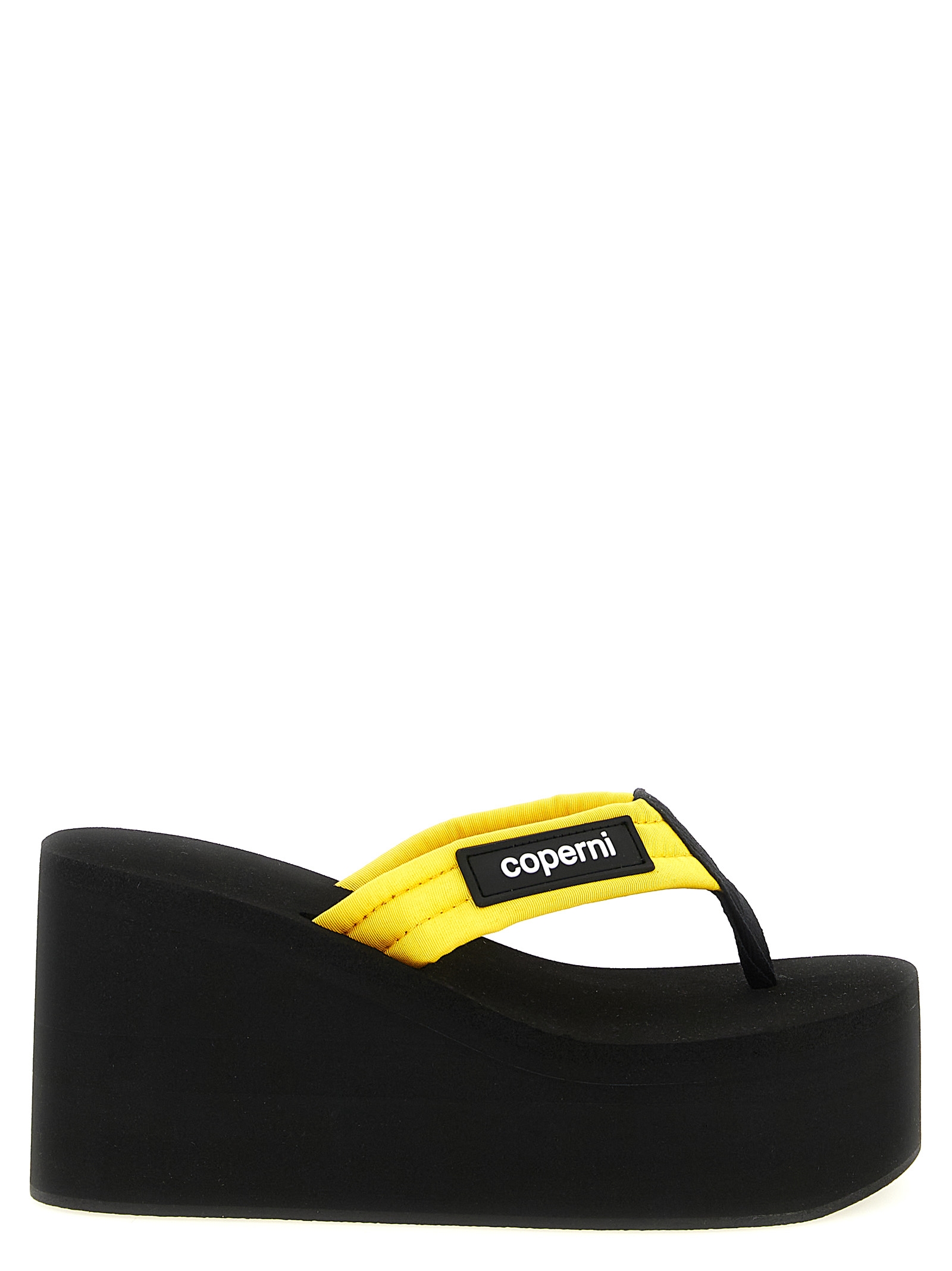 Bicolor Viscose Wedge Sandals