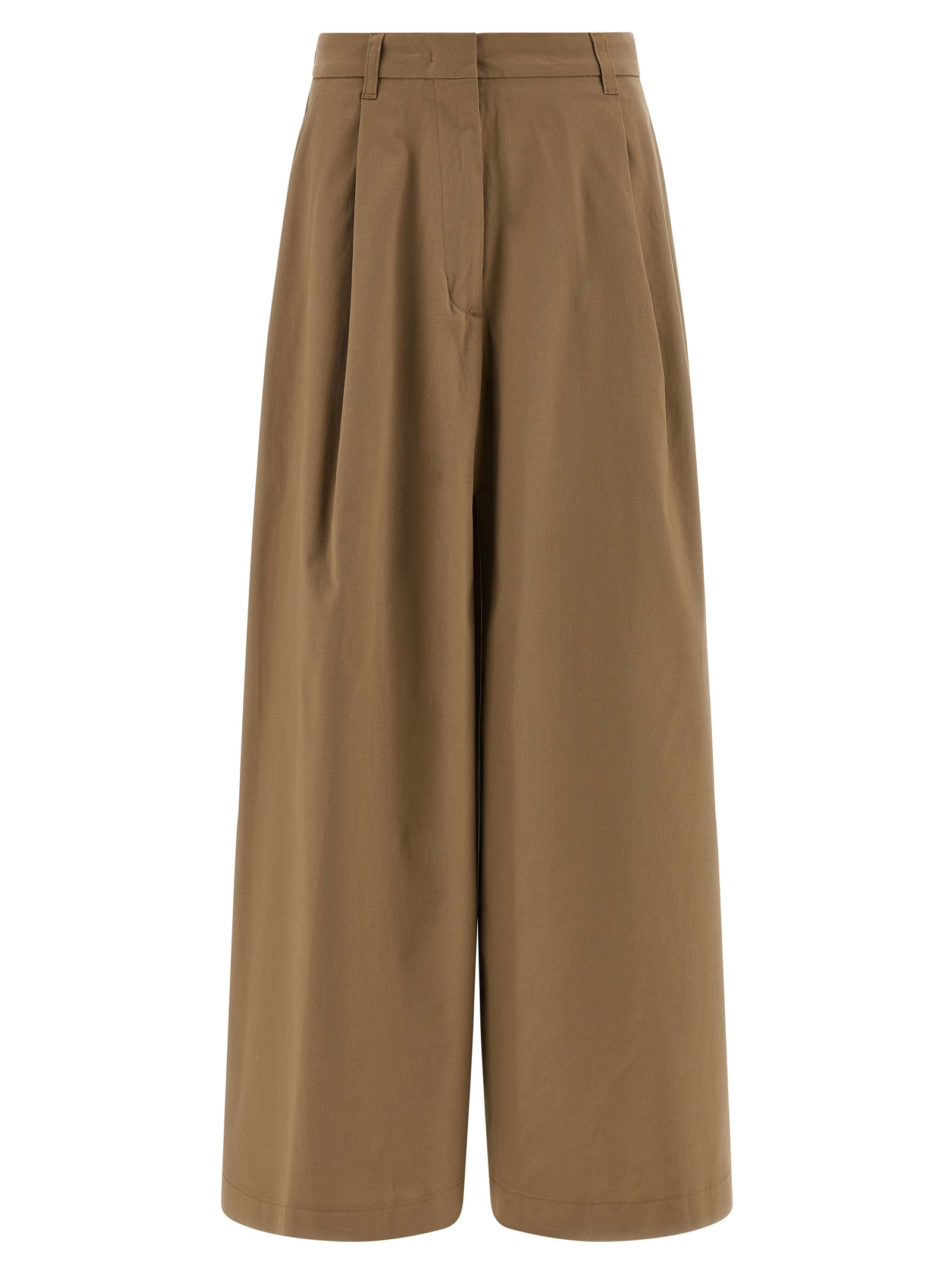 Brown Cotton Mini Skirt