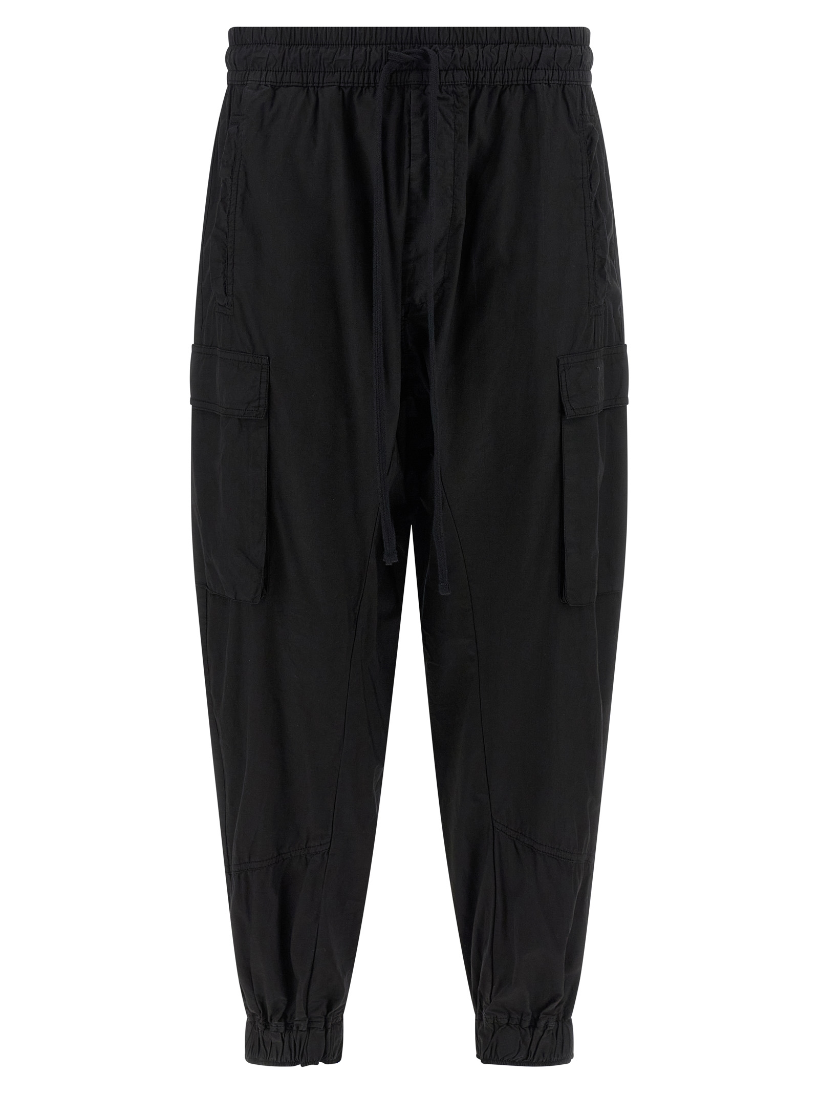 Black Organic Cotton Cargo Pants