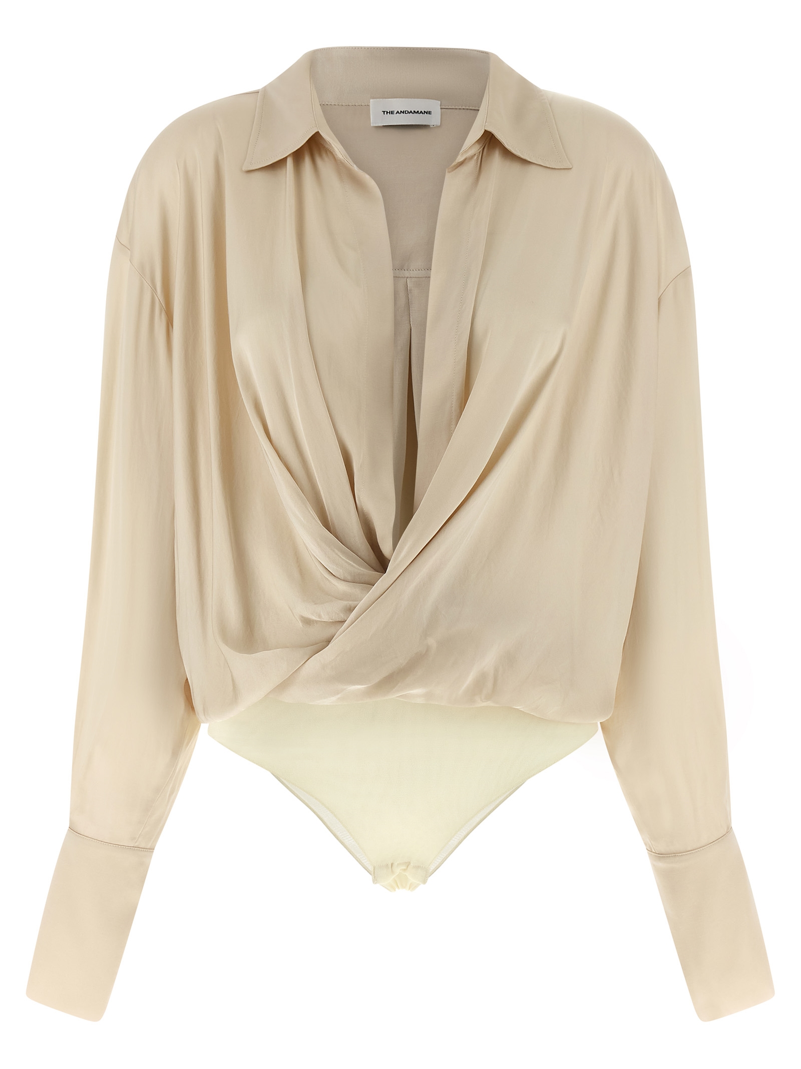The Andamane Beige Viscose Women's Bodysuit