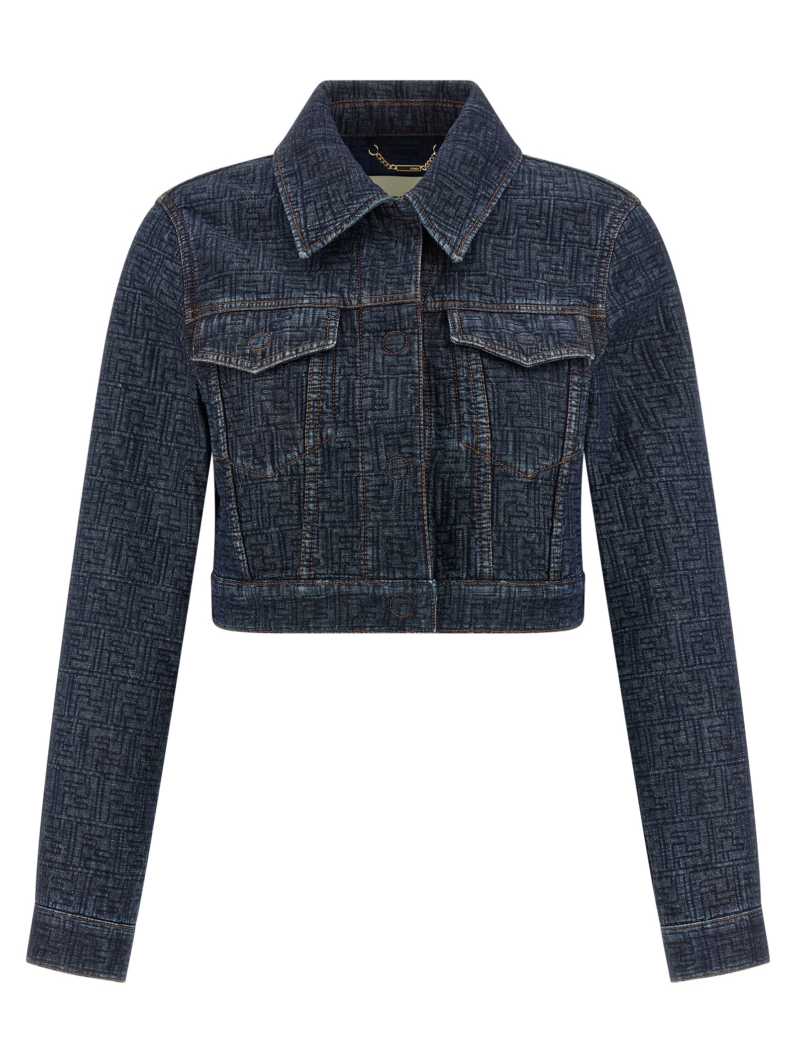 Fendi Blue Cotton Denim Jacket Clothing - Women