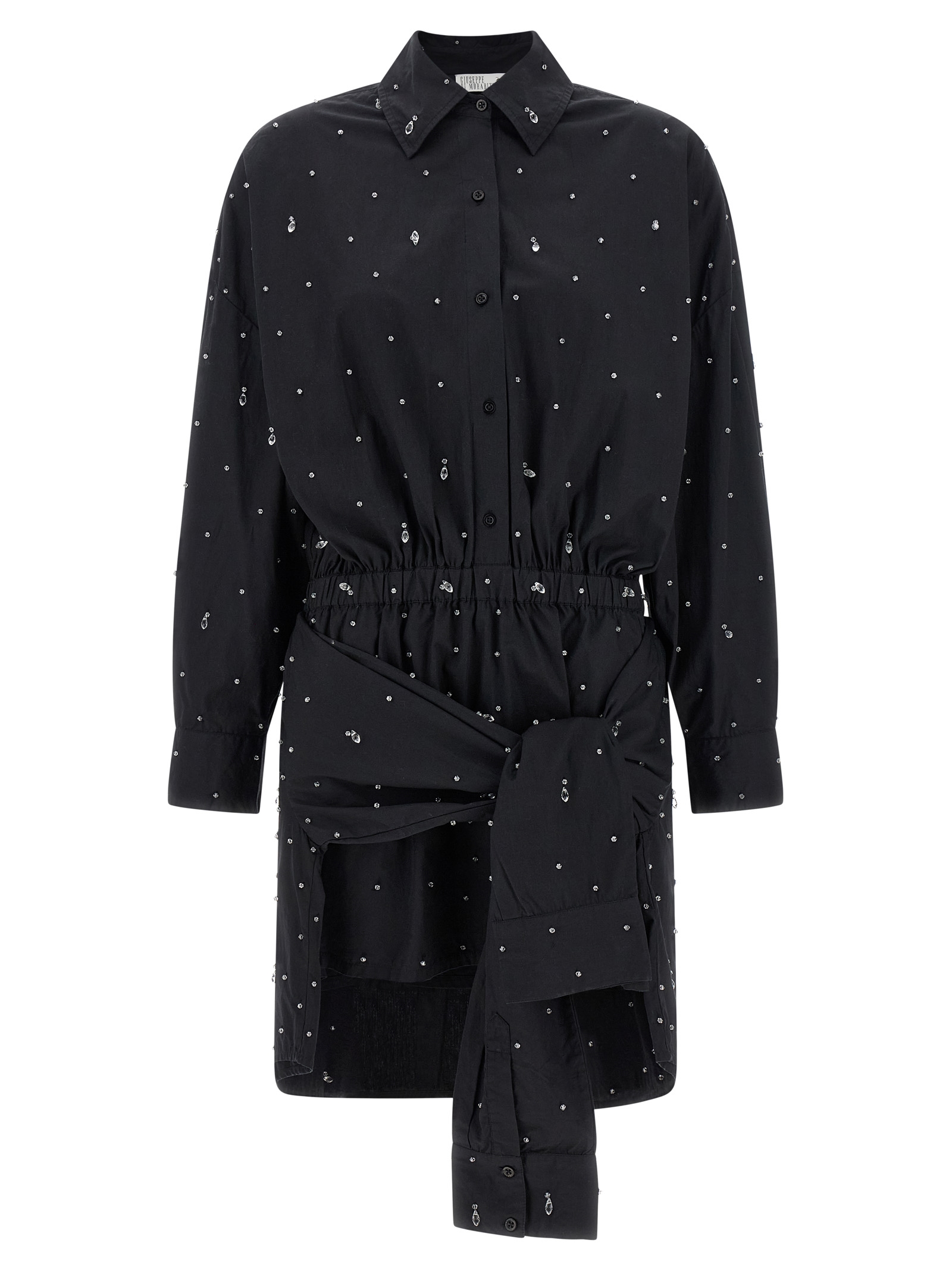 Black Cotton Short Dress