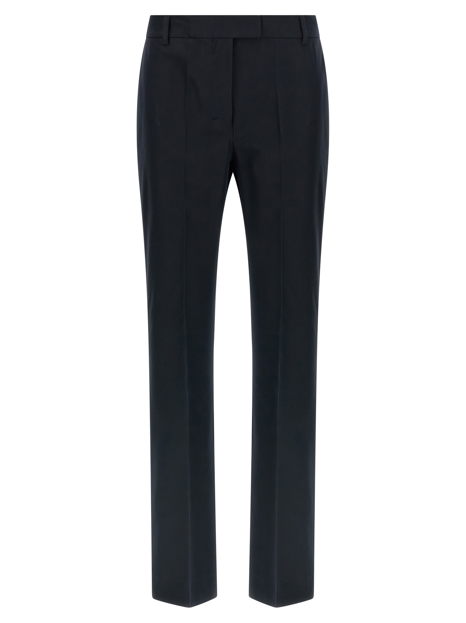 Blue Cotton Flared Pants