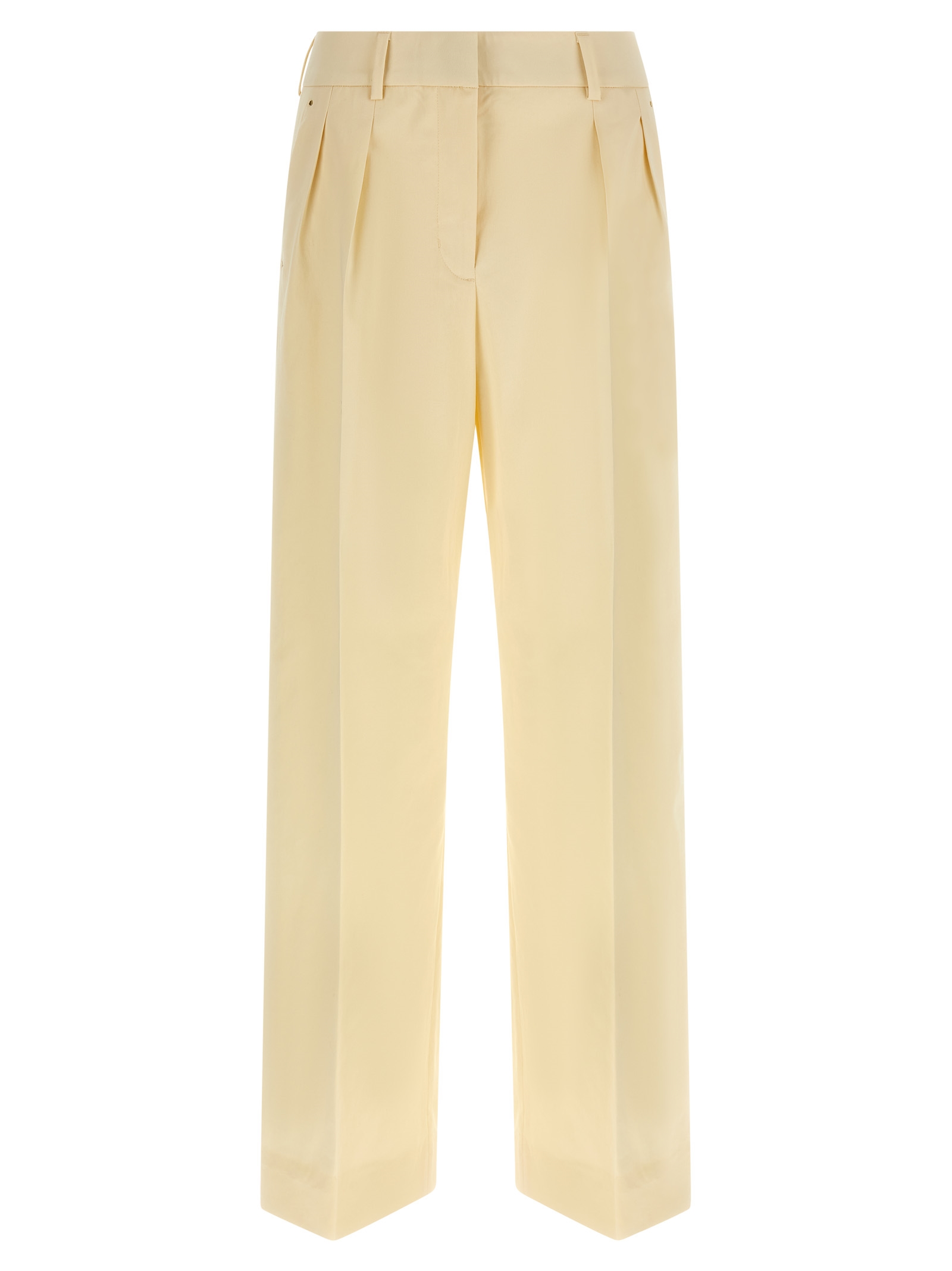 Beige Cotton Dress Pants