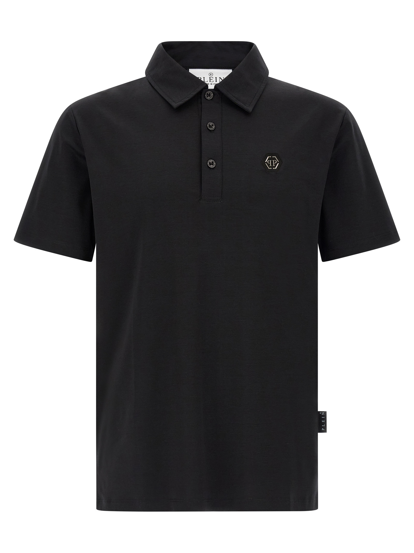 Black Cotton Polo Shirt