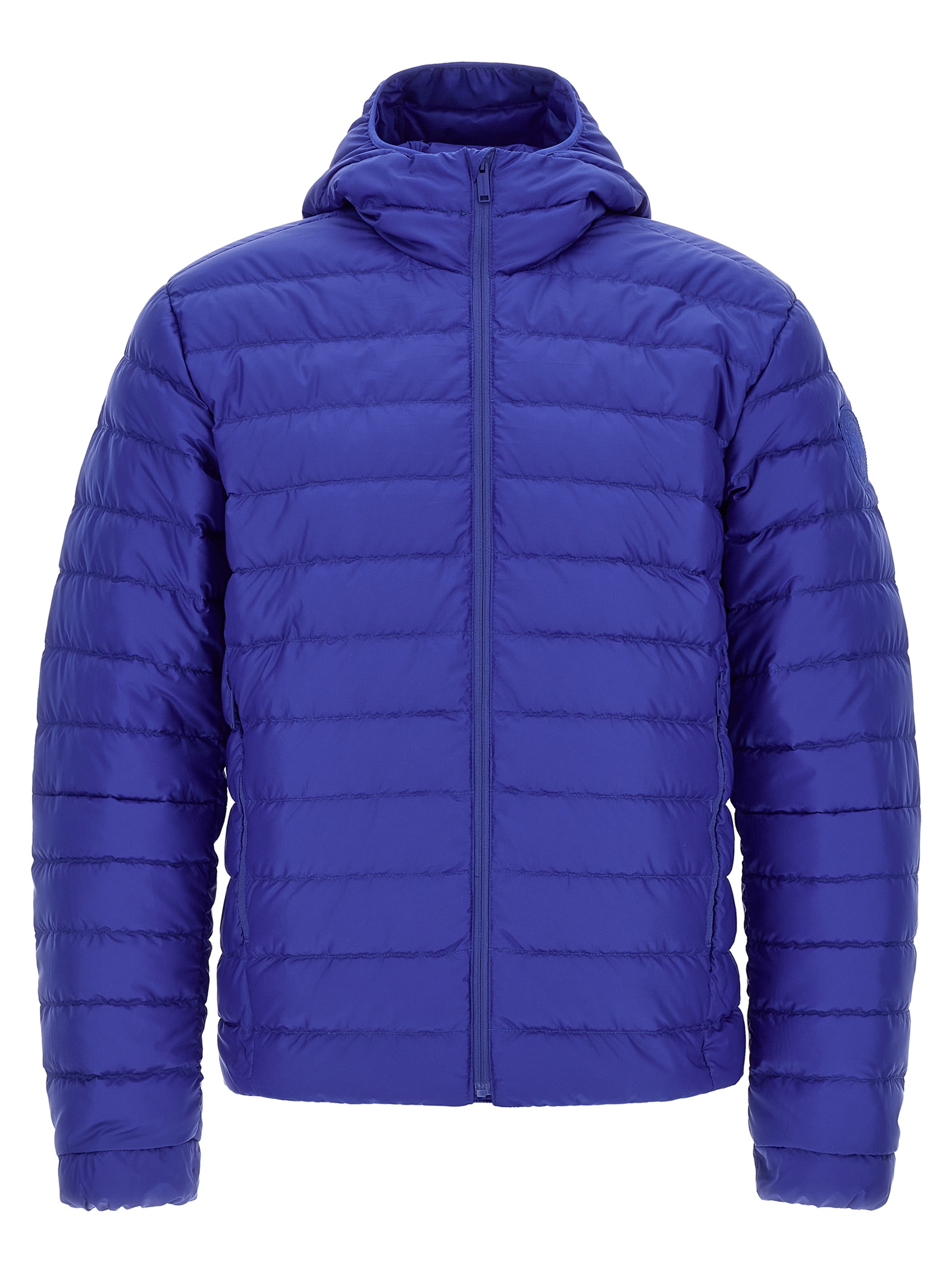 Blue Polyamide Full-Length Jacket