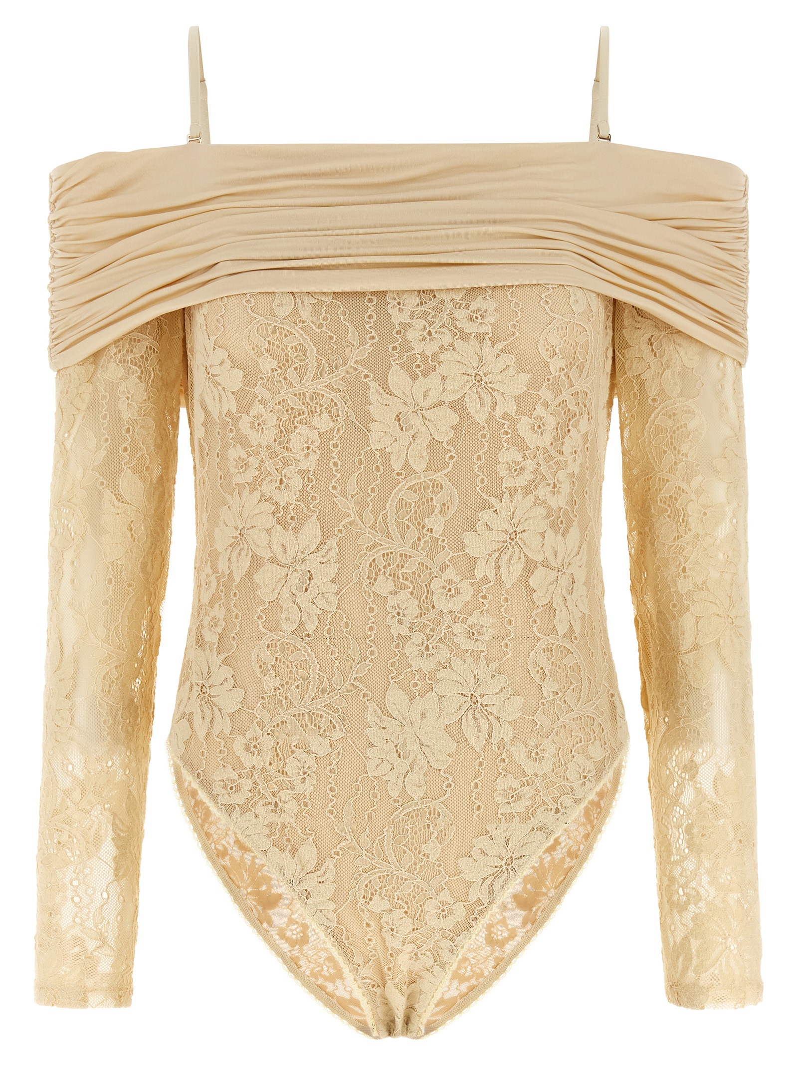 Beige Polyamide Bodysuit