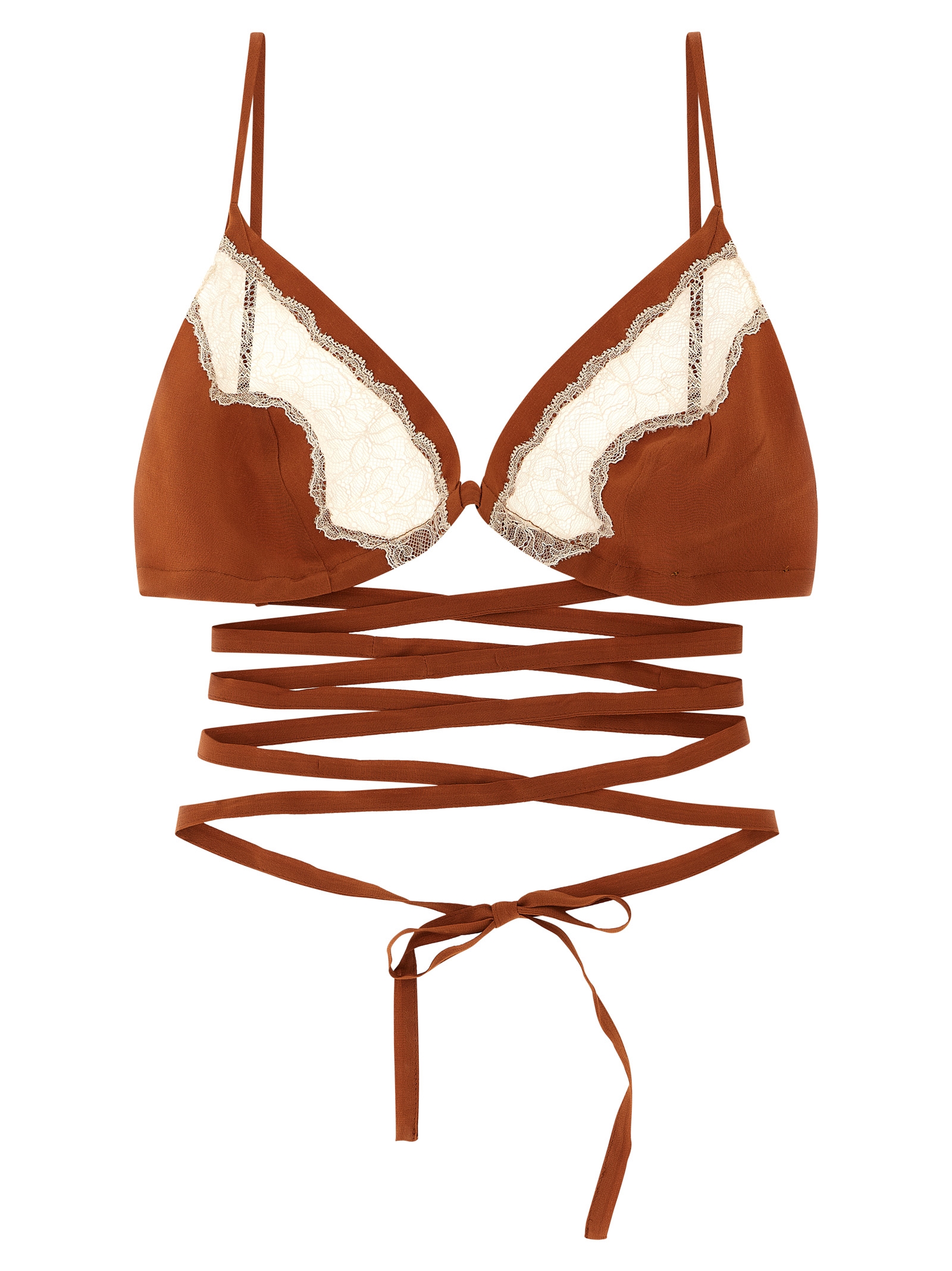 Brown Silk Bra