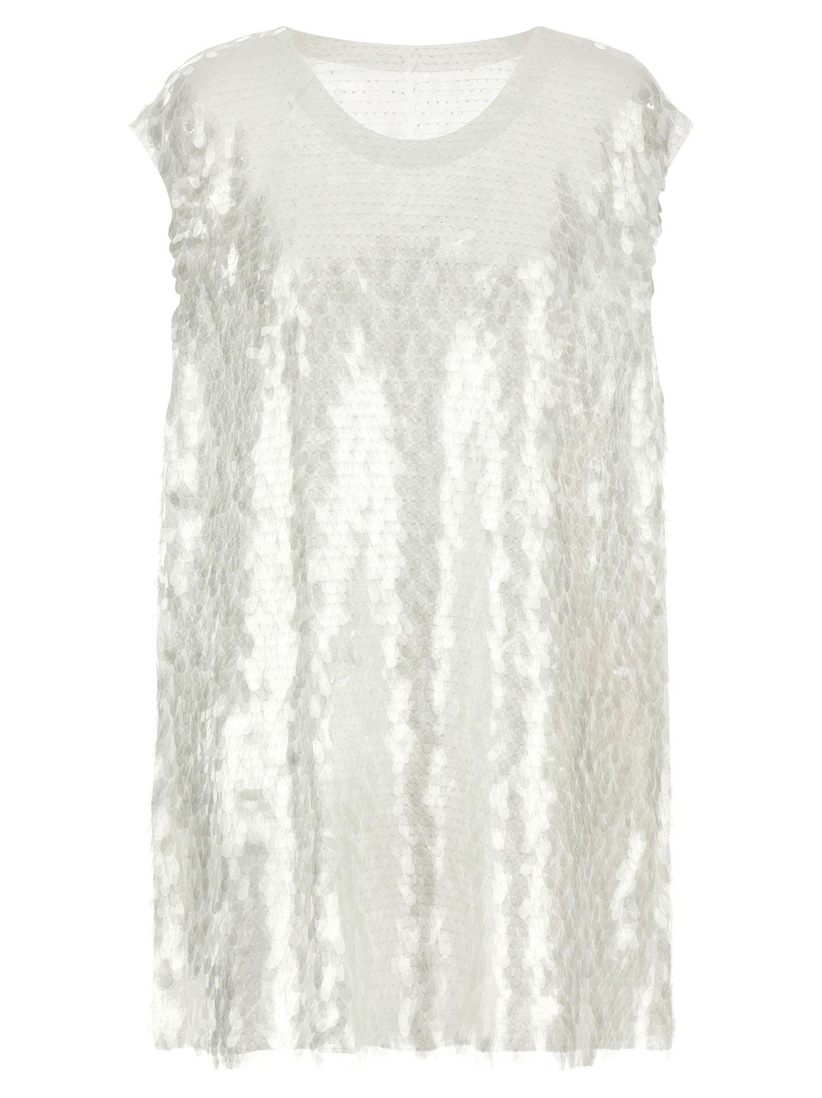 White Polyamide Tank Tops