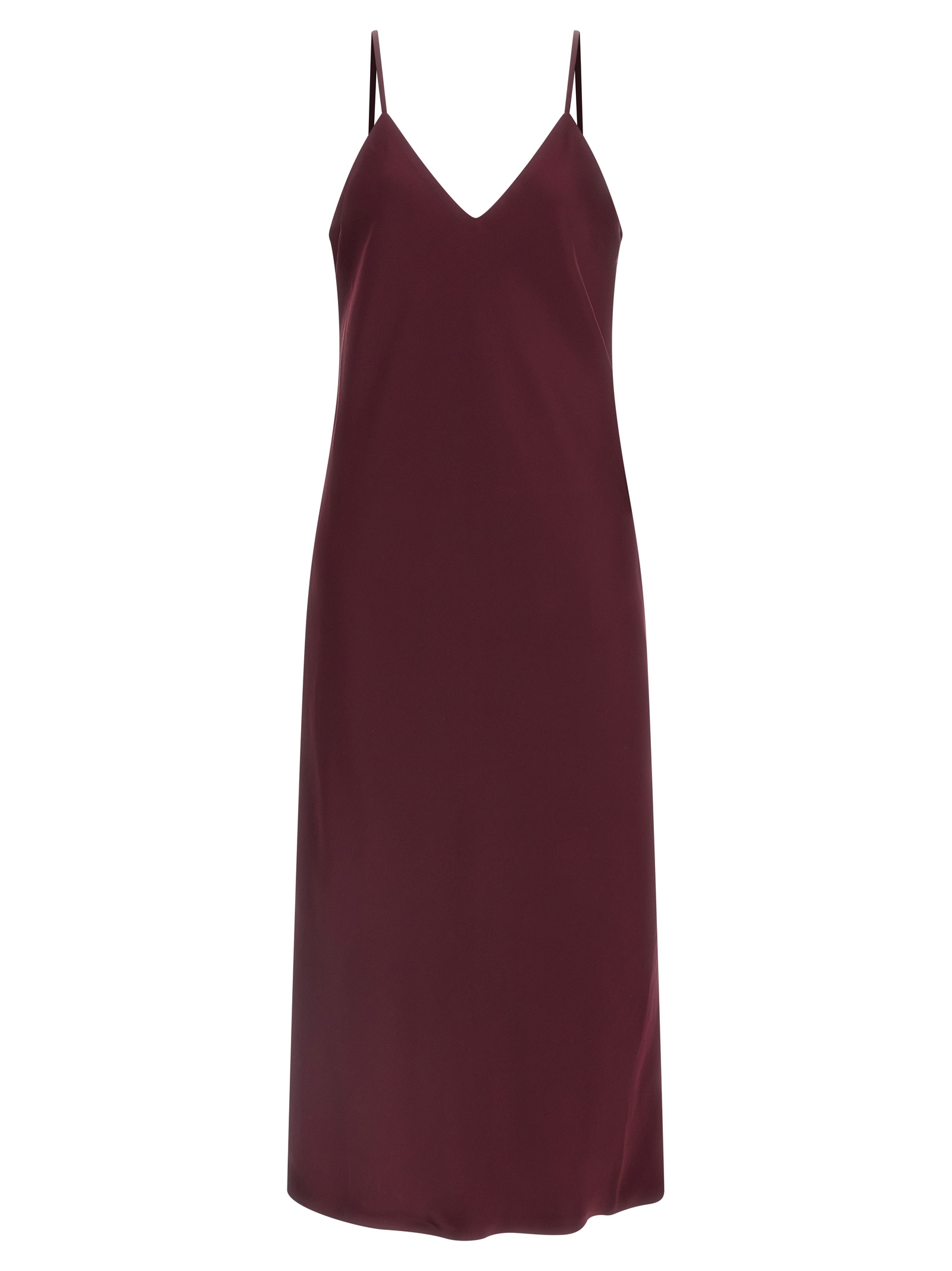 Norma Kamali Bordeaux Polyester Midi Dress - Women