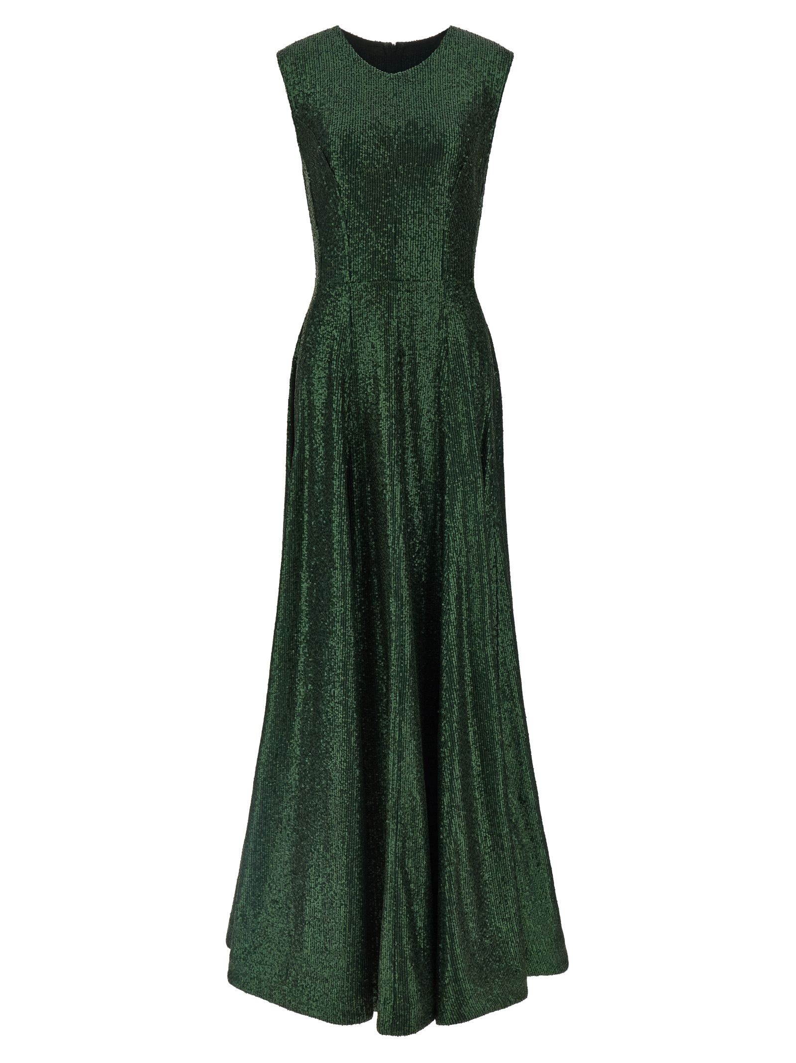 Bicolor Polyester Long Dress