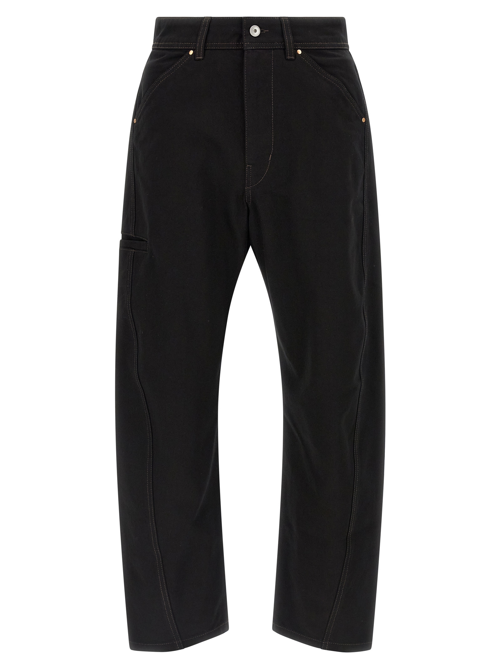 Black Cotton Relaxed Fit Jeans