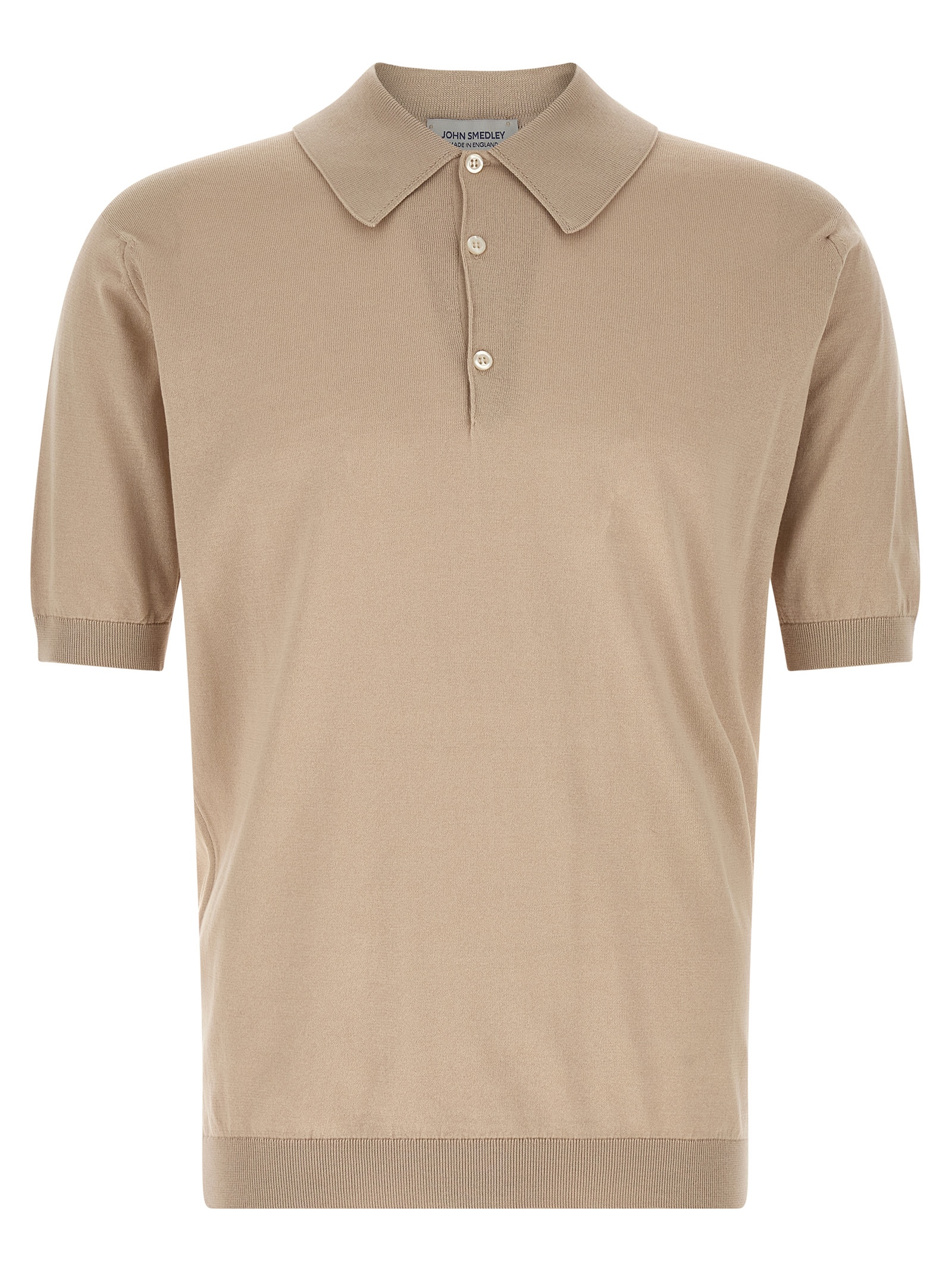 Beige Cotton Polo Shirt