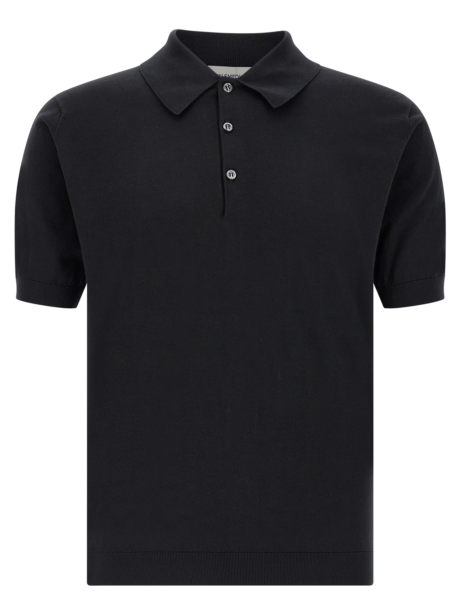 Black Cotton Polo Shirt