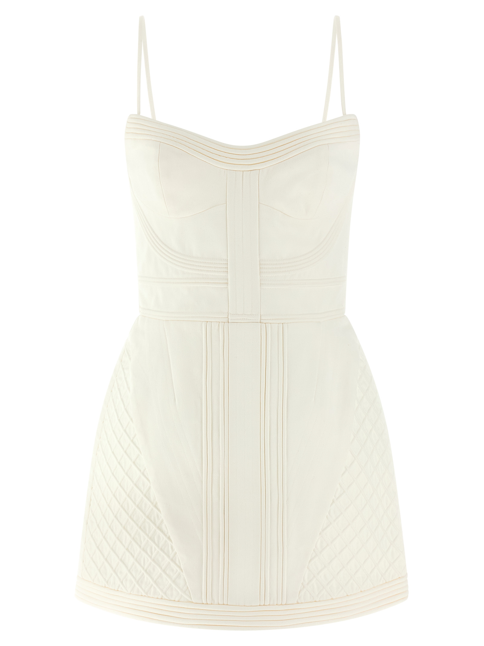 White Cotton Short Dress