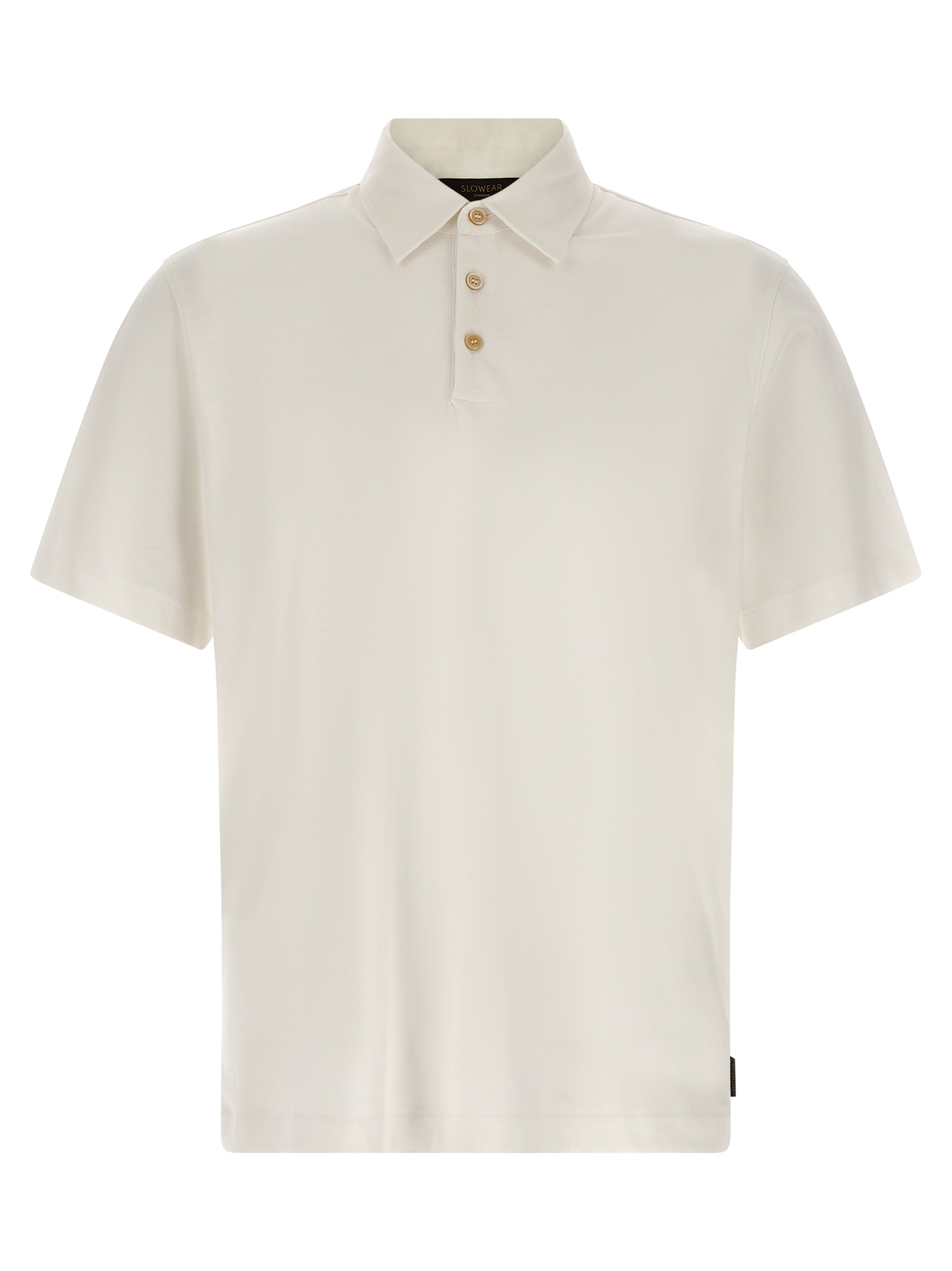 White Cotton Polo Shirt