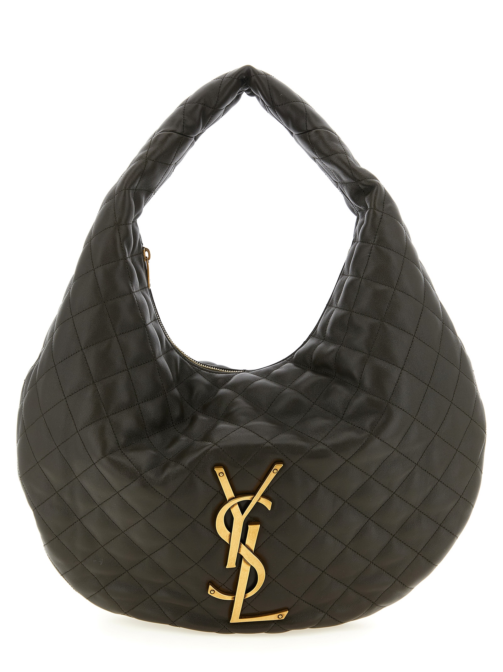 Saint Laurent Brown Lamb Leather Shoulder Bag - Women