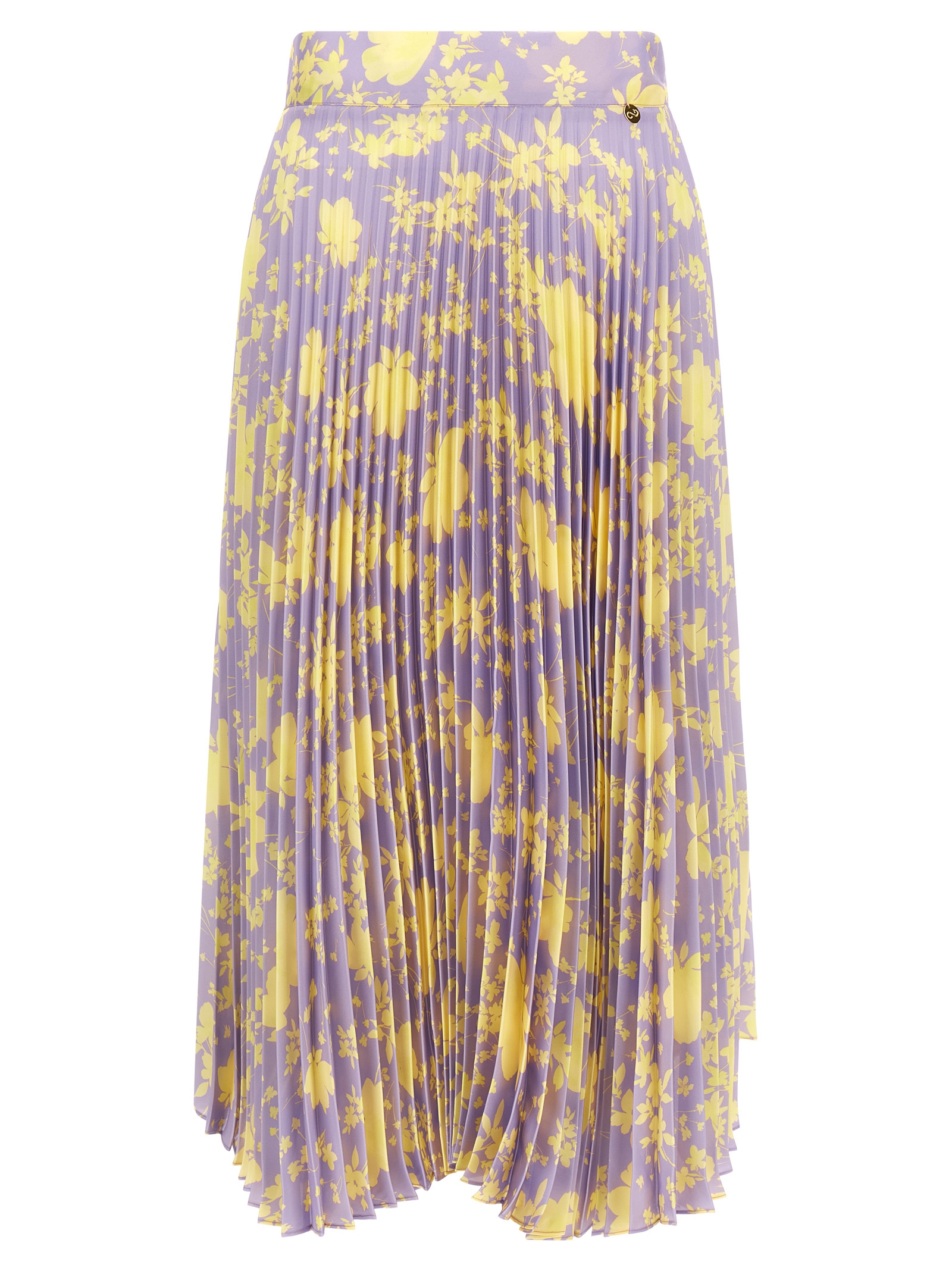 Purple Recycled Polyester Midi Skirt