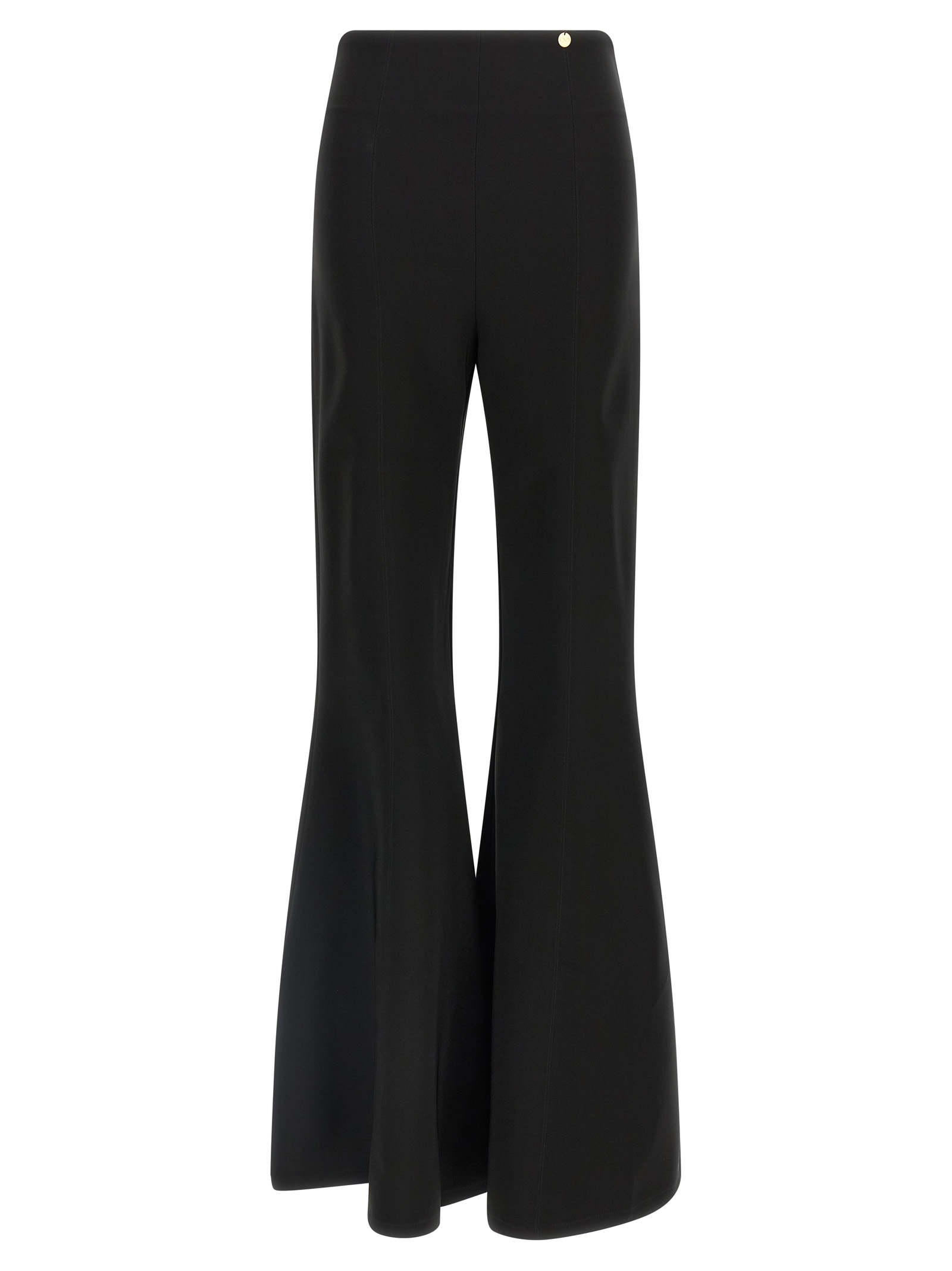 Black Triacetate Flared Pants