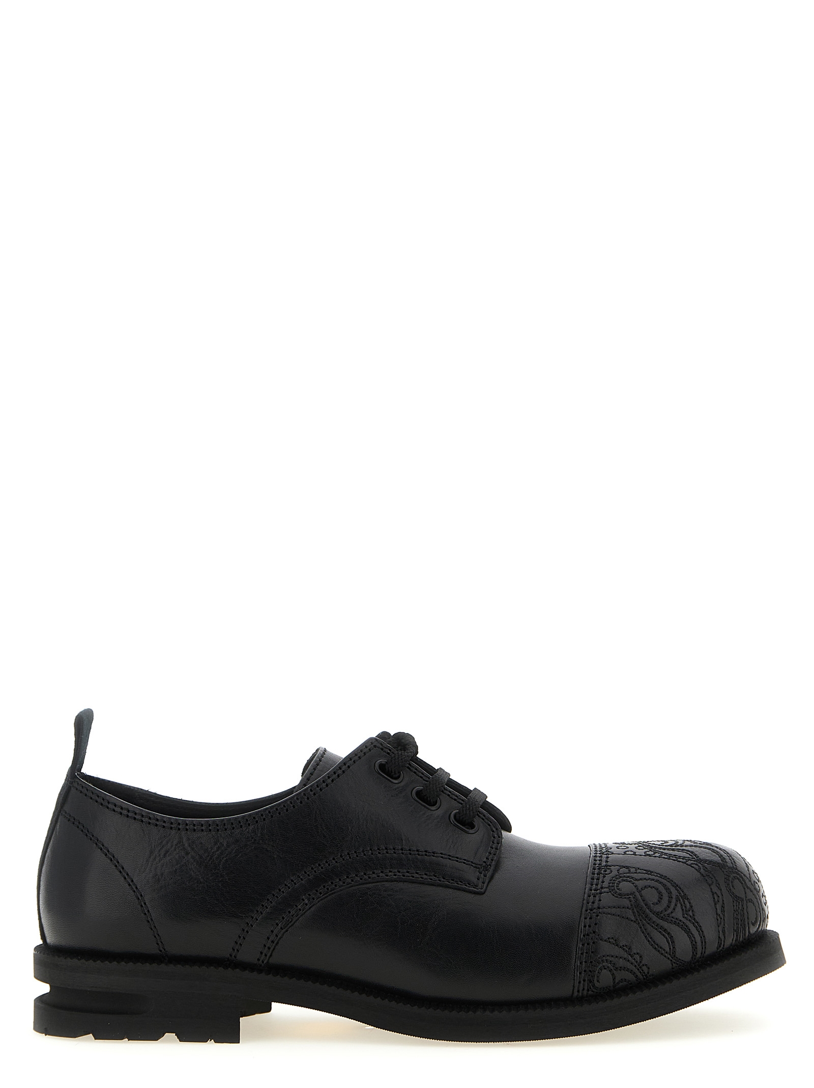 Black Calfskin Oxfords And Derbies