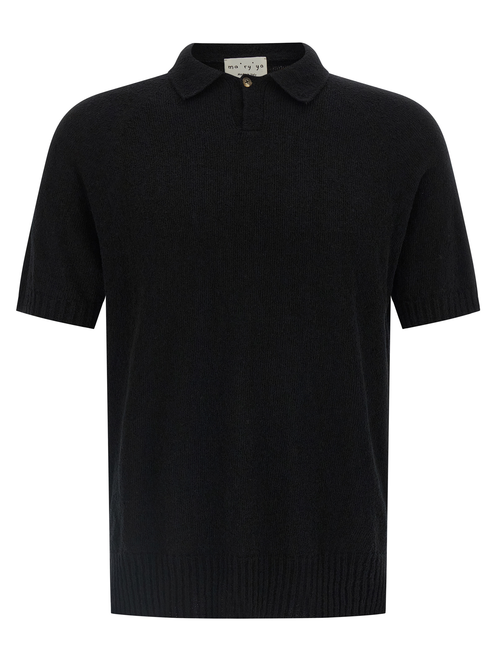 Black Cotton Polo Shirt