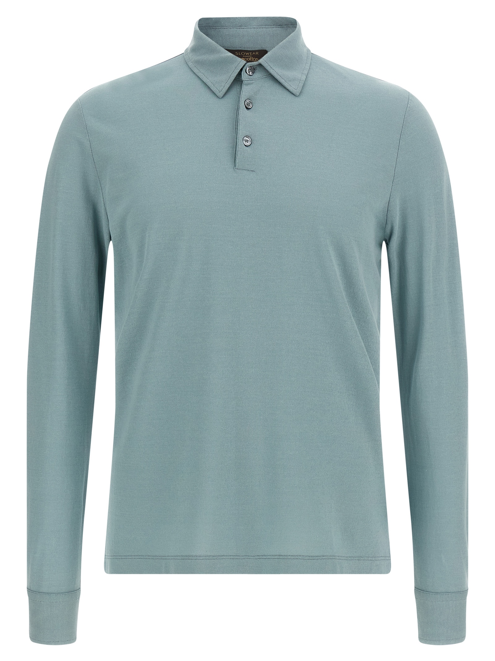 Blue Cotton Polo Shirt