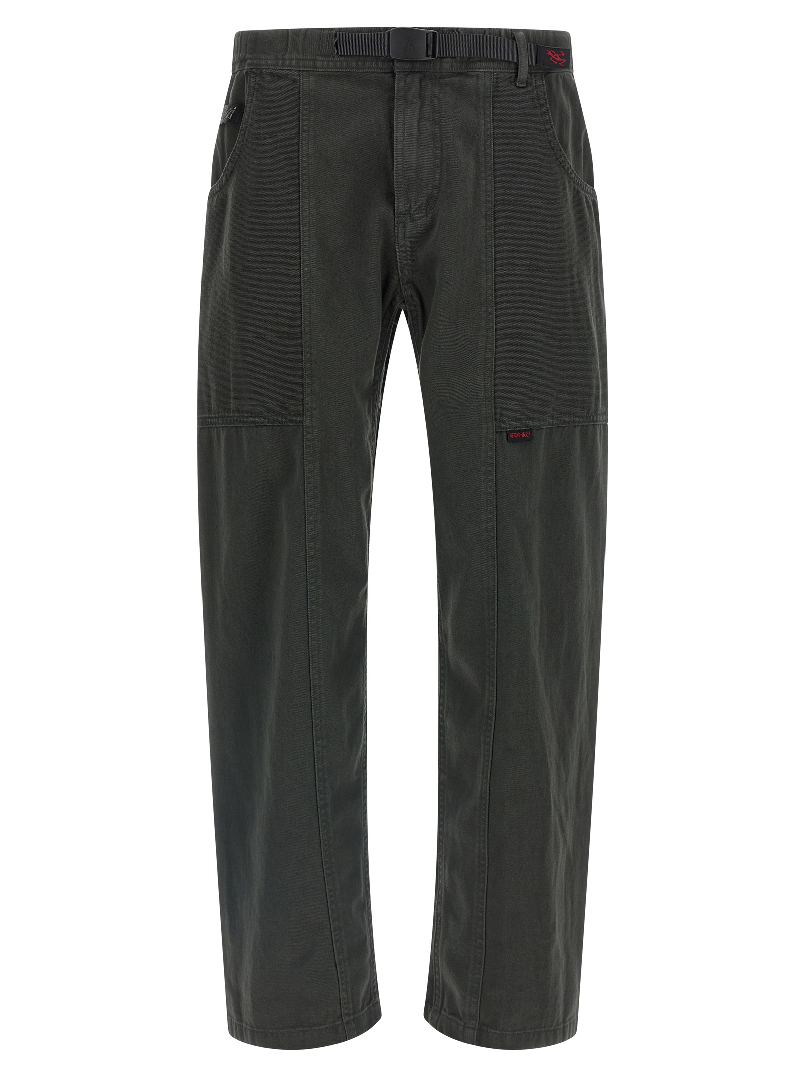 Gray Cotton Cargo Pants