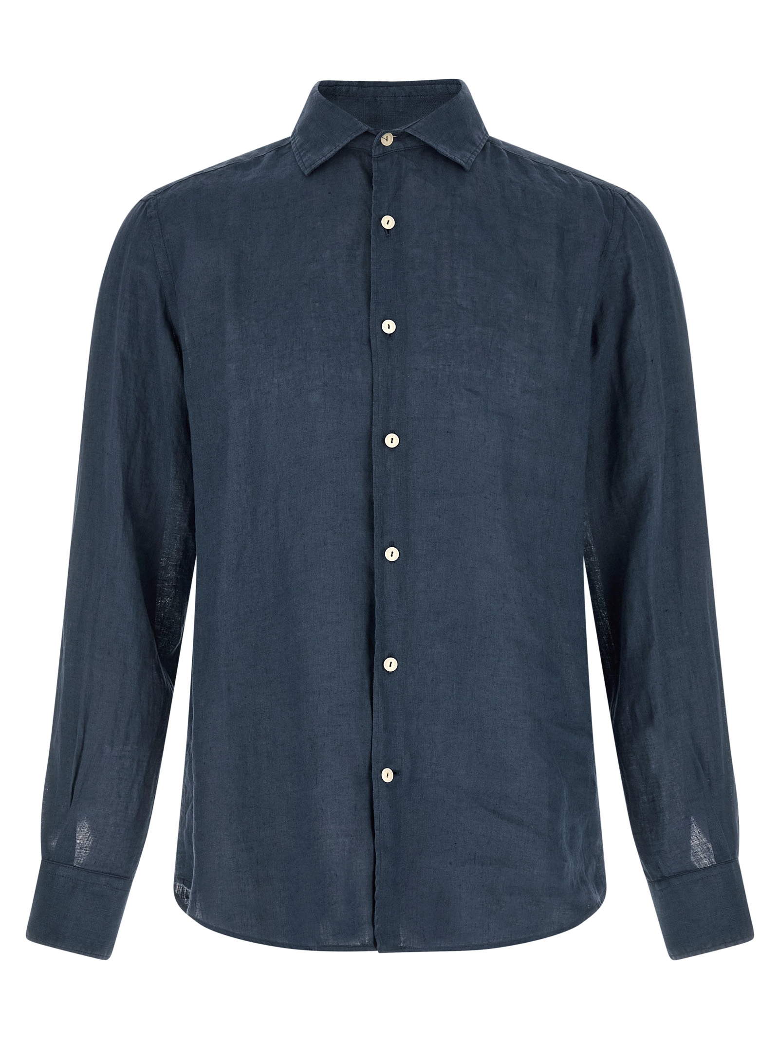 Blue Linen Blouse