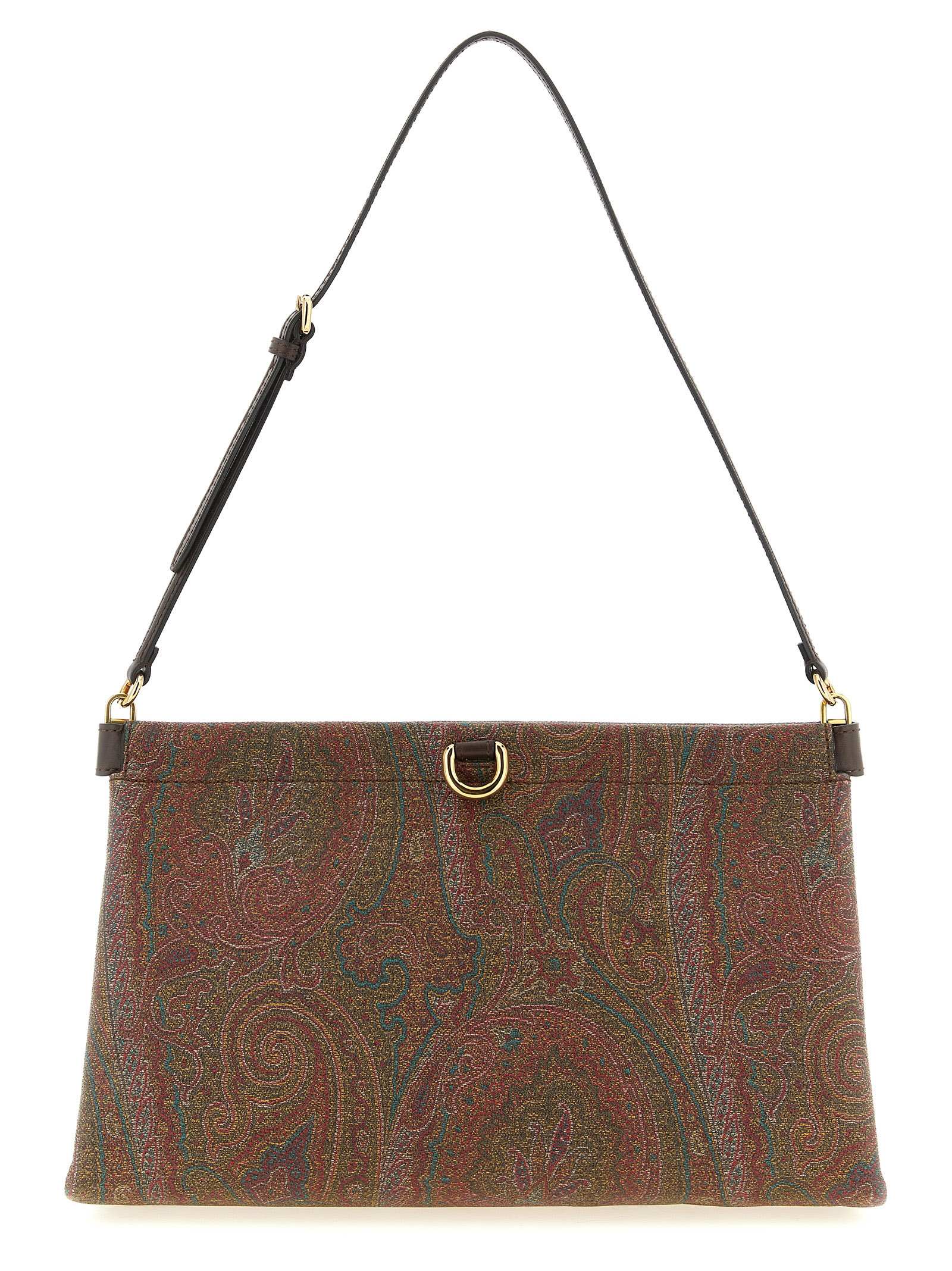 Brown Cotton Clutch Bag