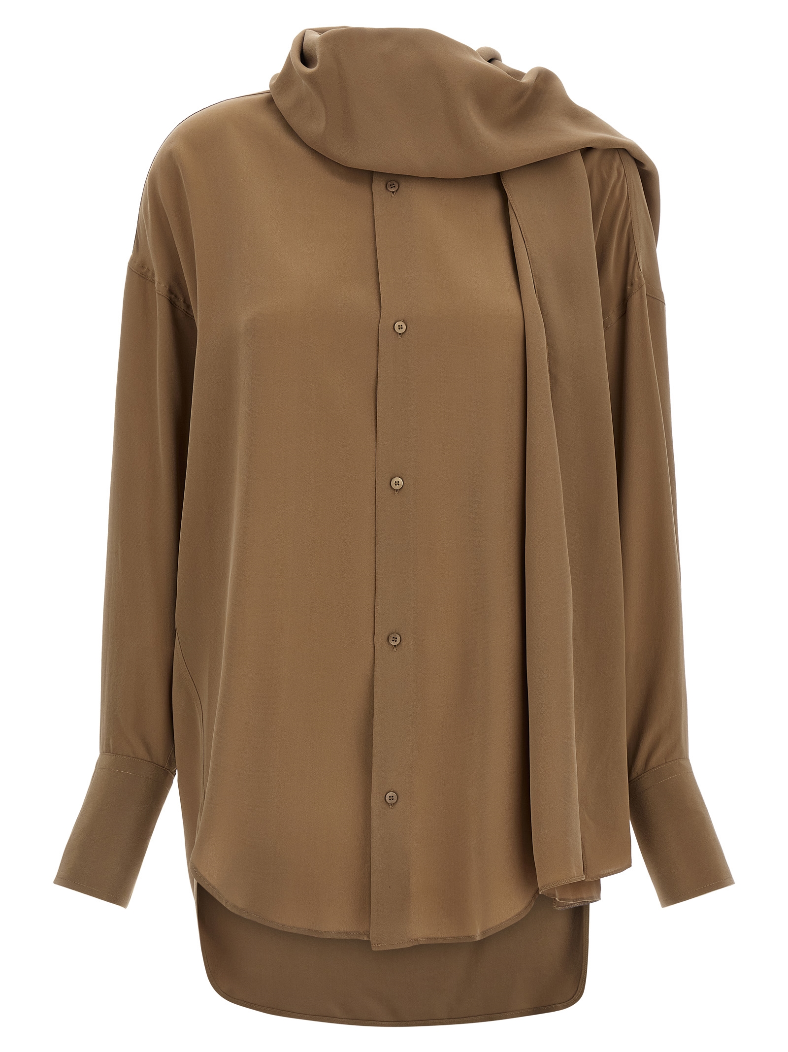 Brown Silk Blouse
