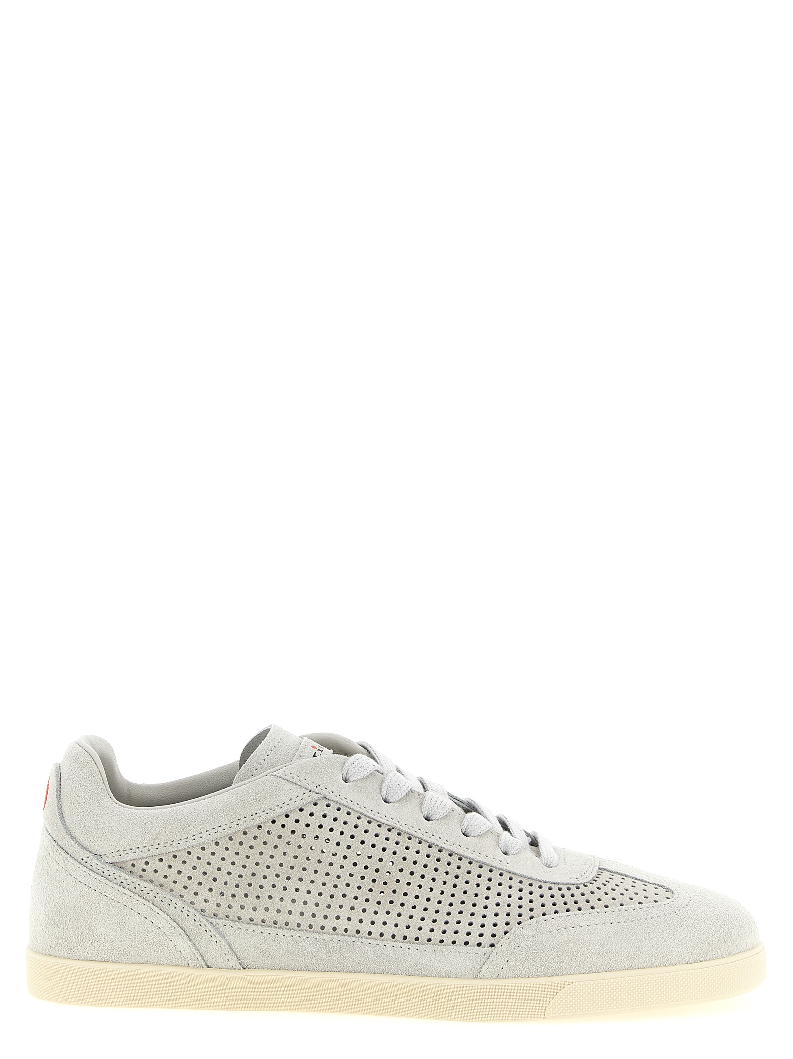Gray Calfskin Low Top Sneakers