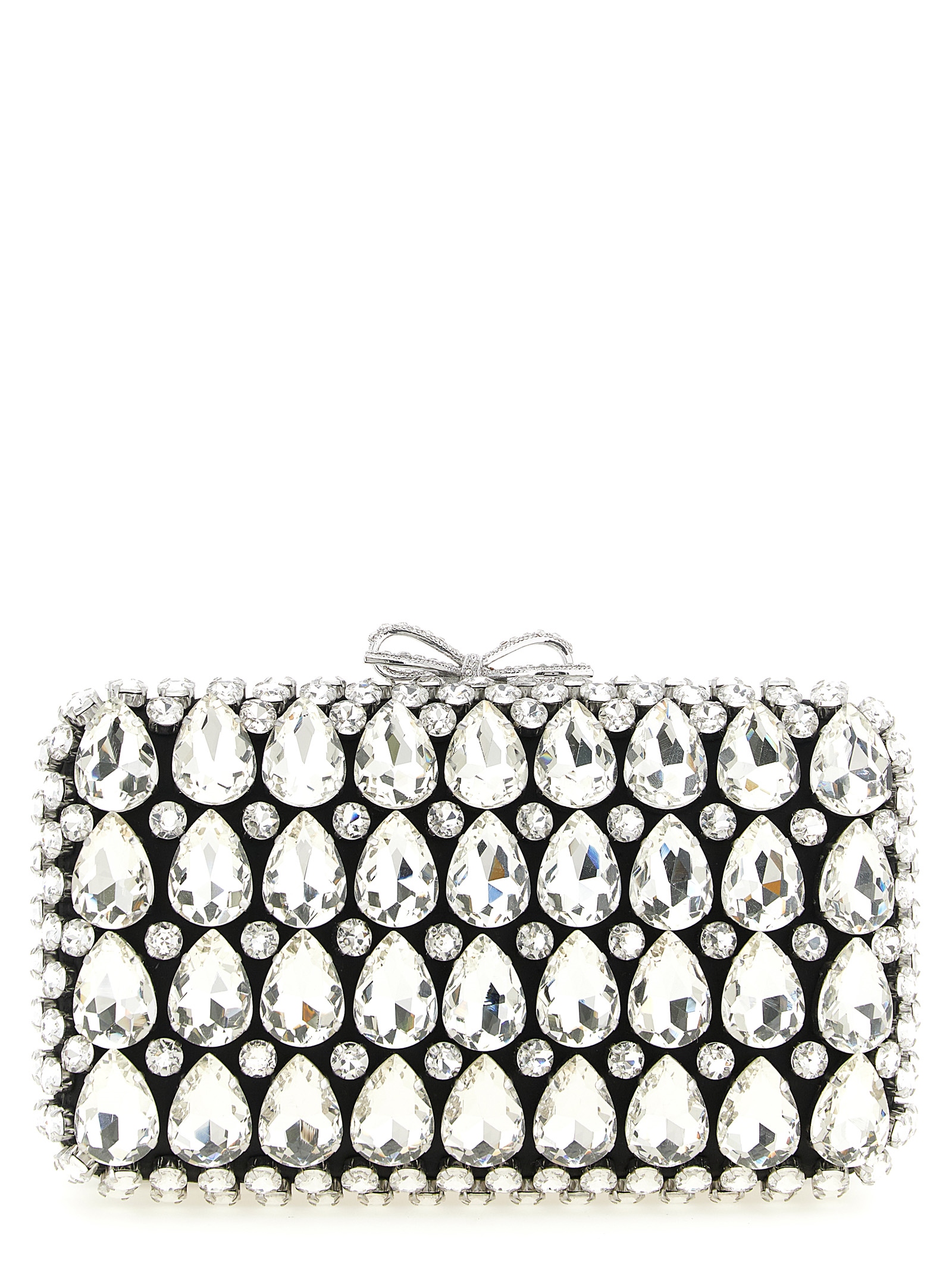 Black Polyester Clutch Bag
