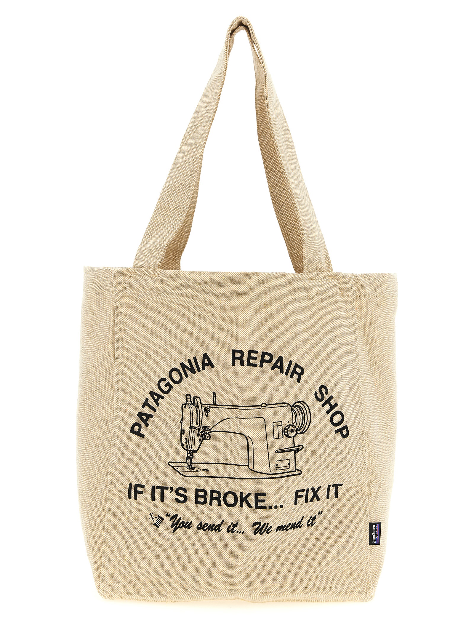 Beige Cotton Tote Bag