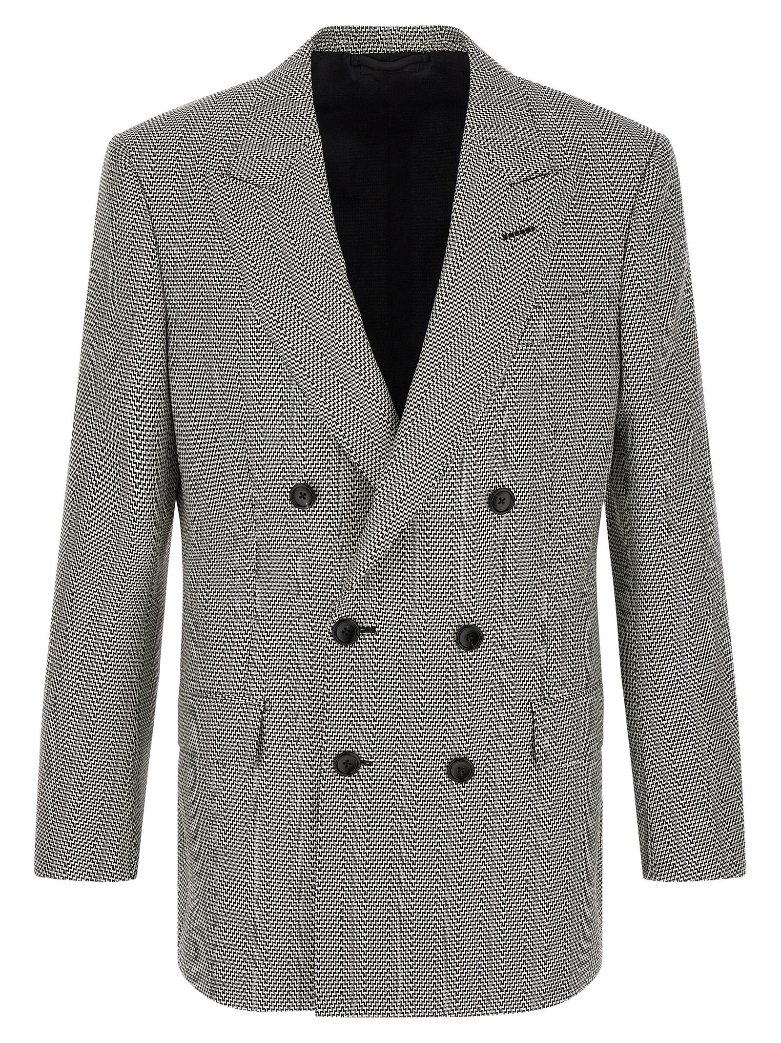 Bicolor Silk Blazer