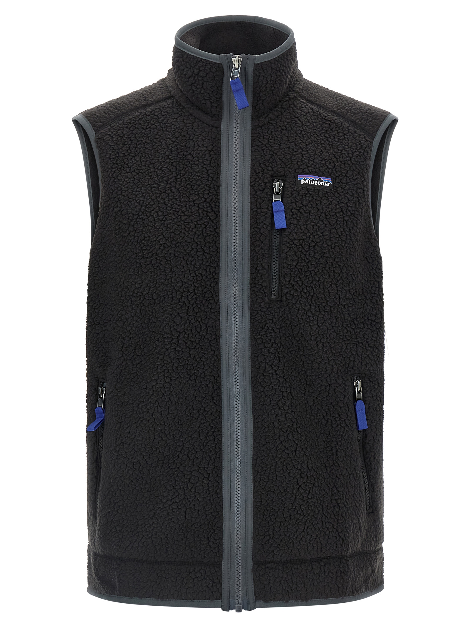 Black Polyester Sleeveless Jacket