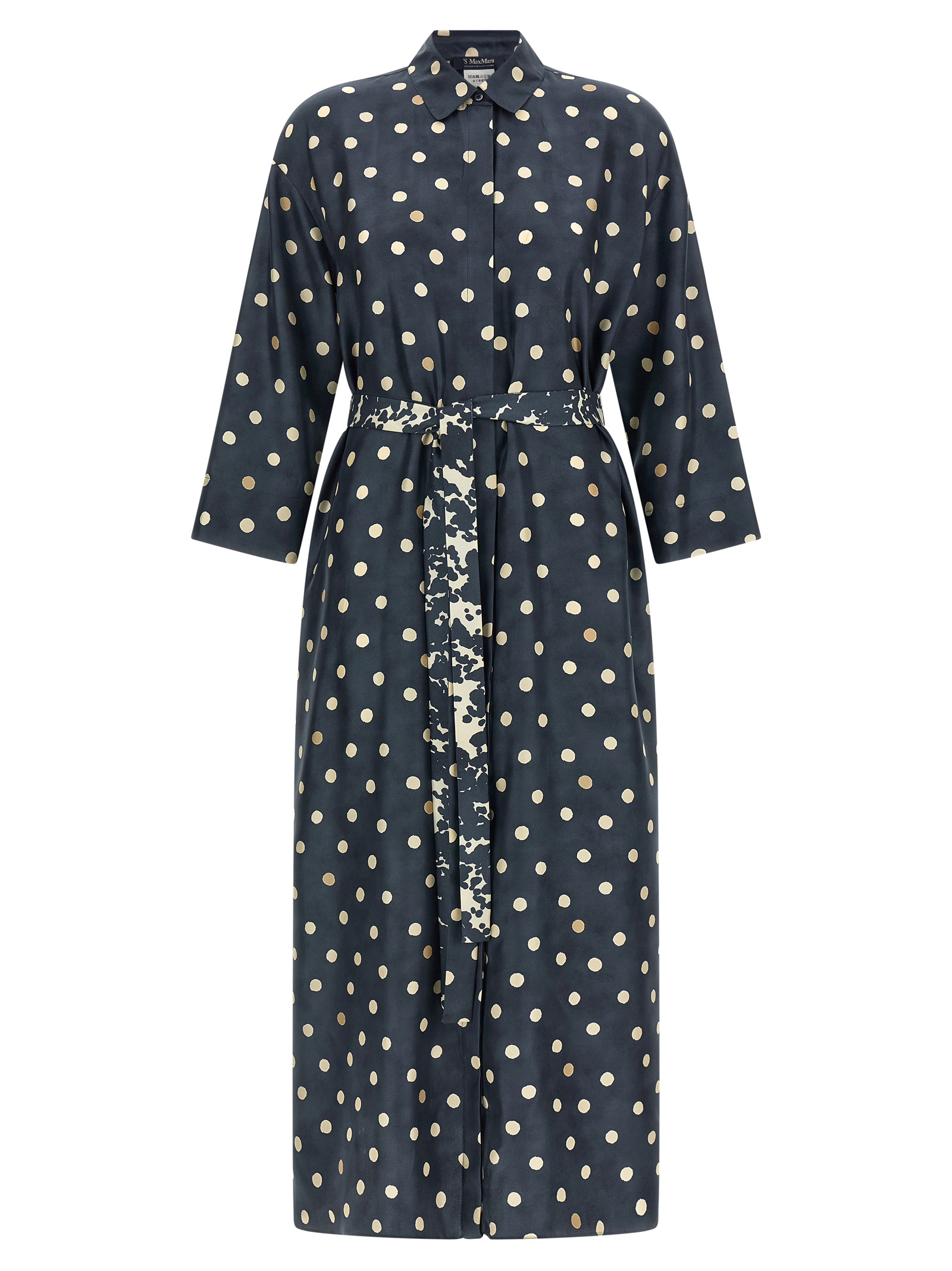 Blue Silk Midi Dress